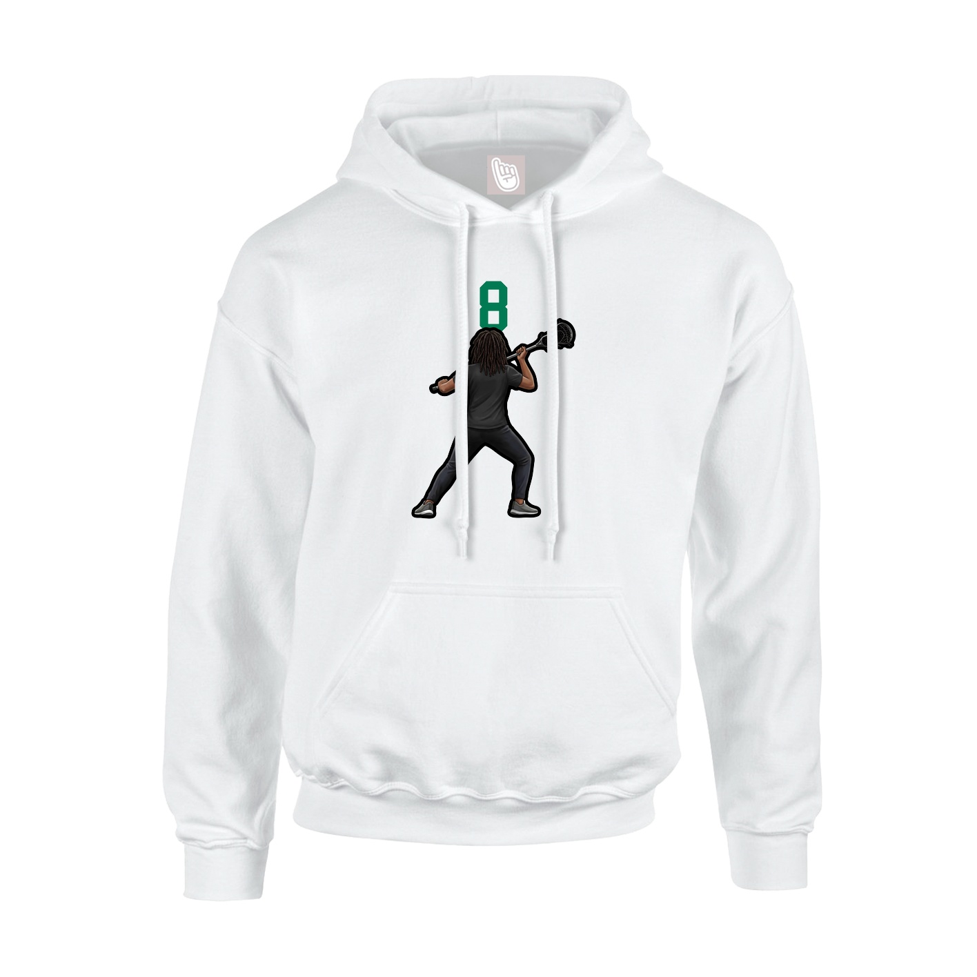Hoodie — Number Top in White