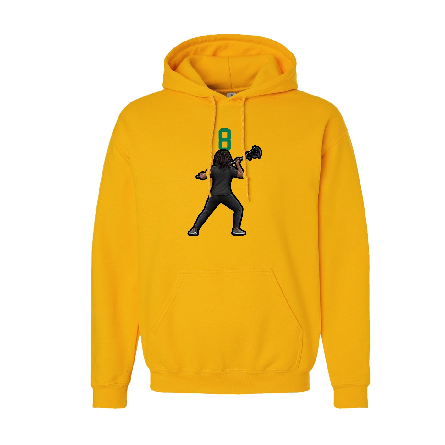 Youth Hoodie — Number Top in Gold