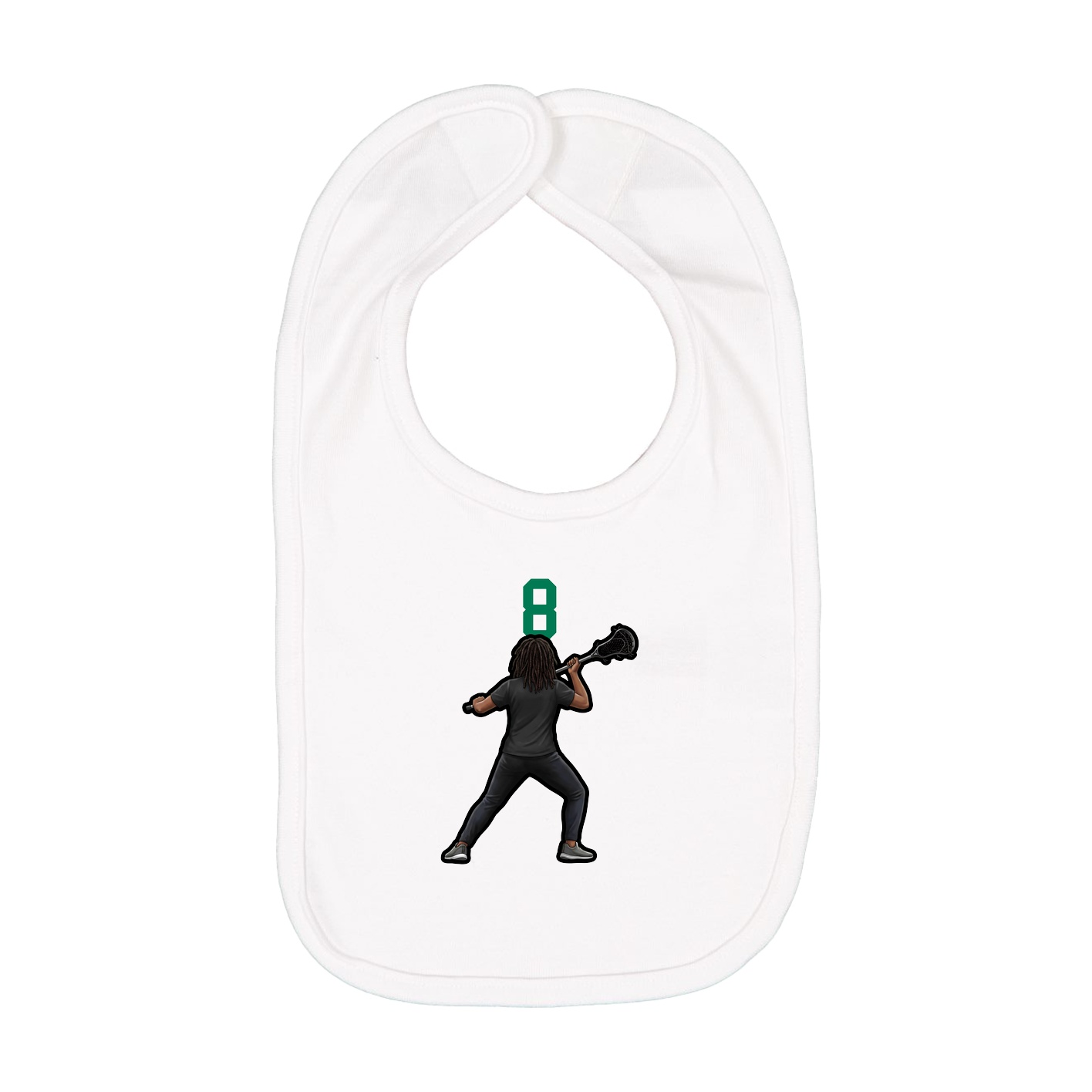 Infant Bib — Number Top in White