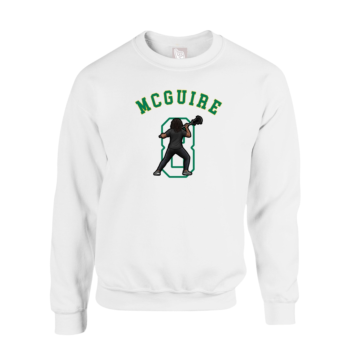Fleece Crew — Shirsey Arch in White