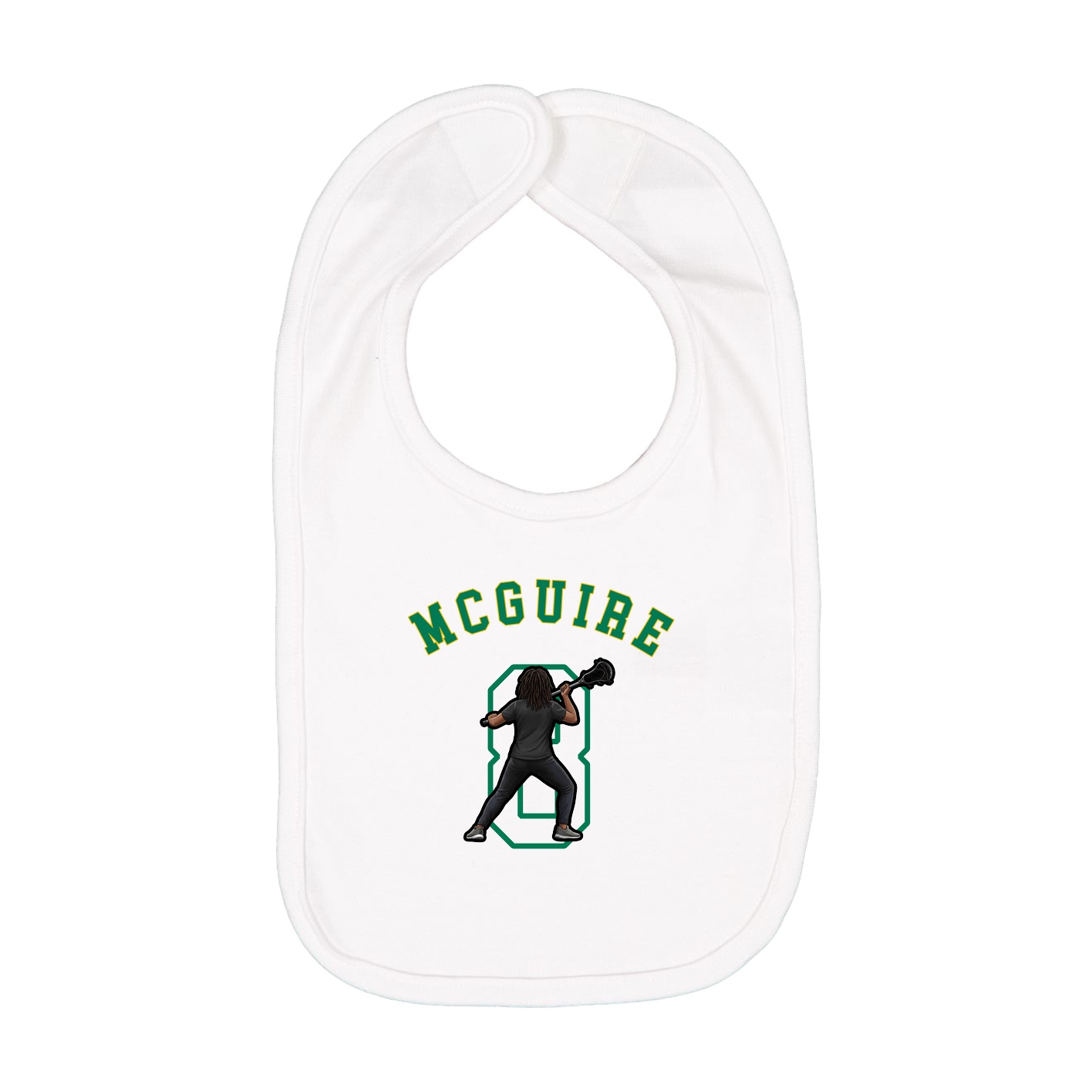 Infant Bib — Shirsey Arch in White