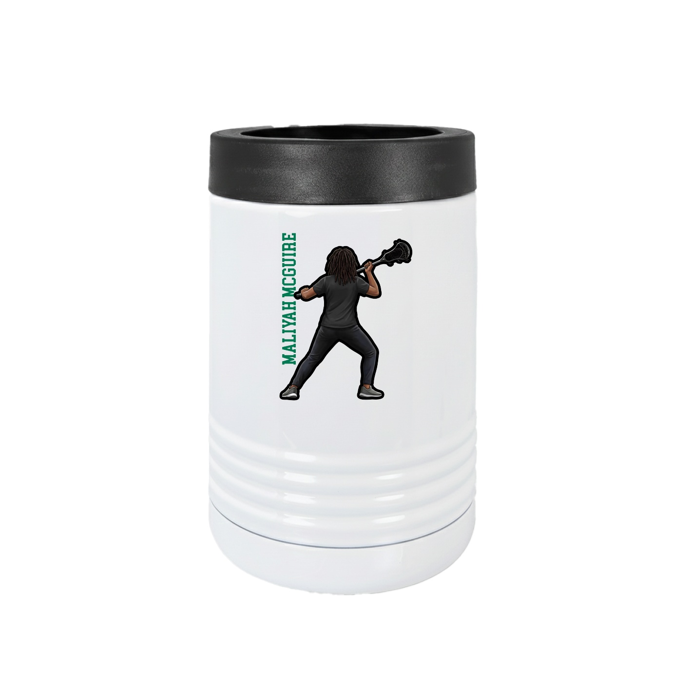Beverage Holder — Name Vertical in White