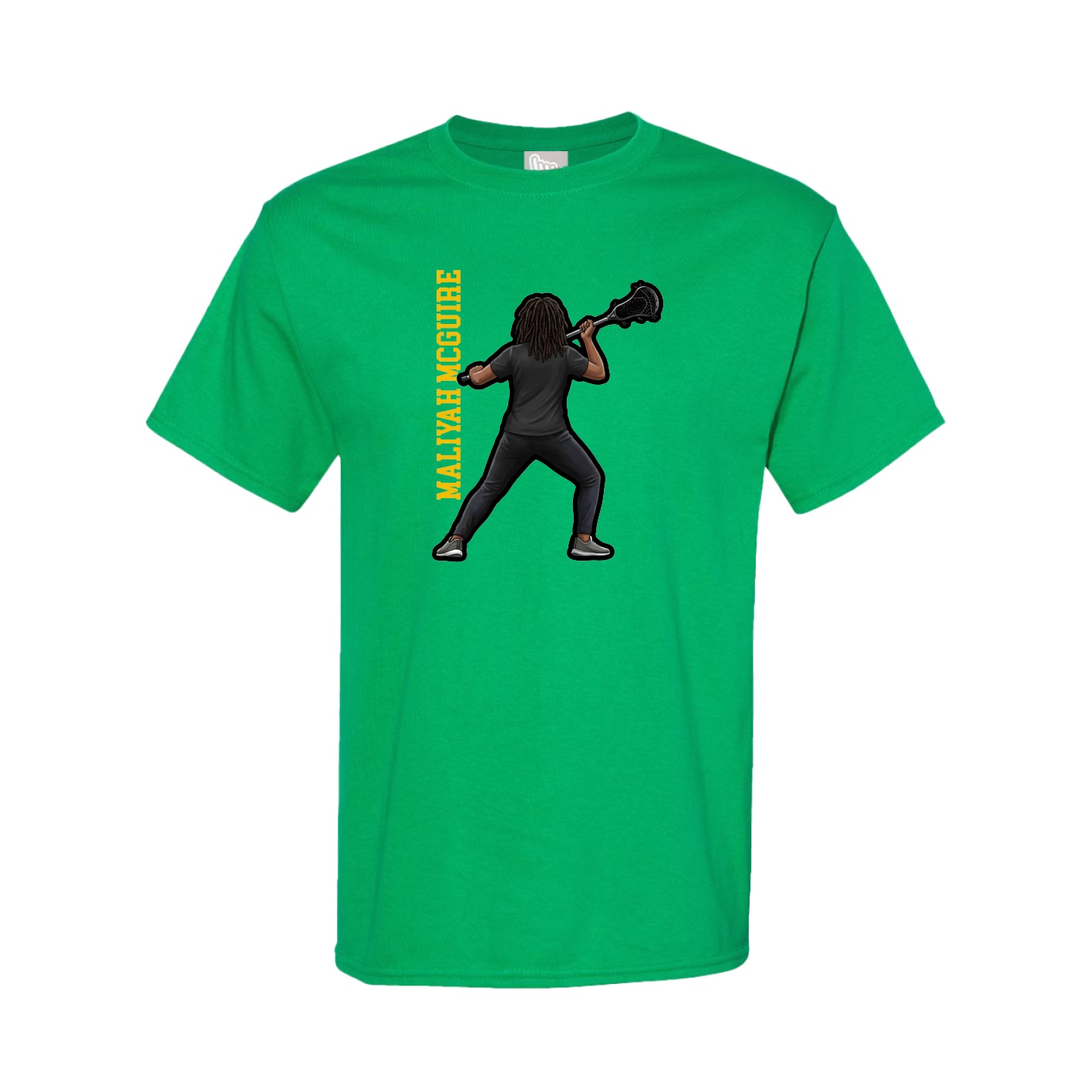 Tee — Name Vertical in Green