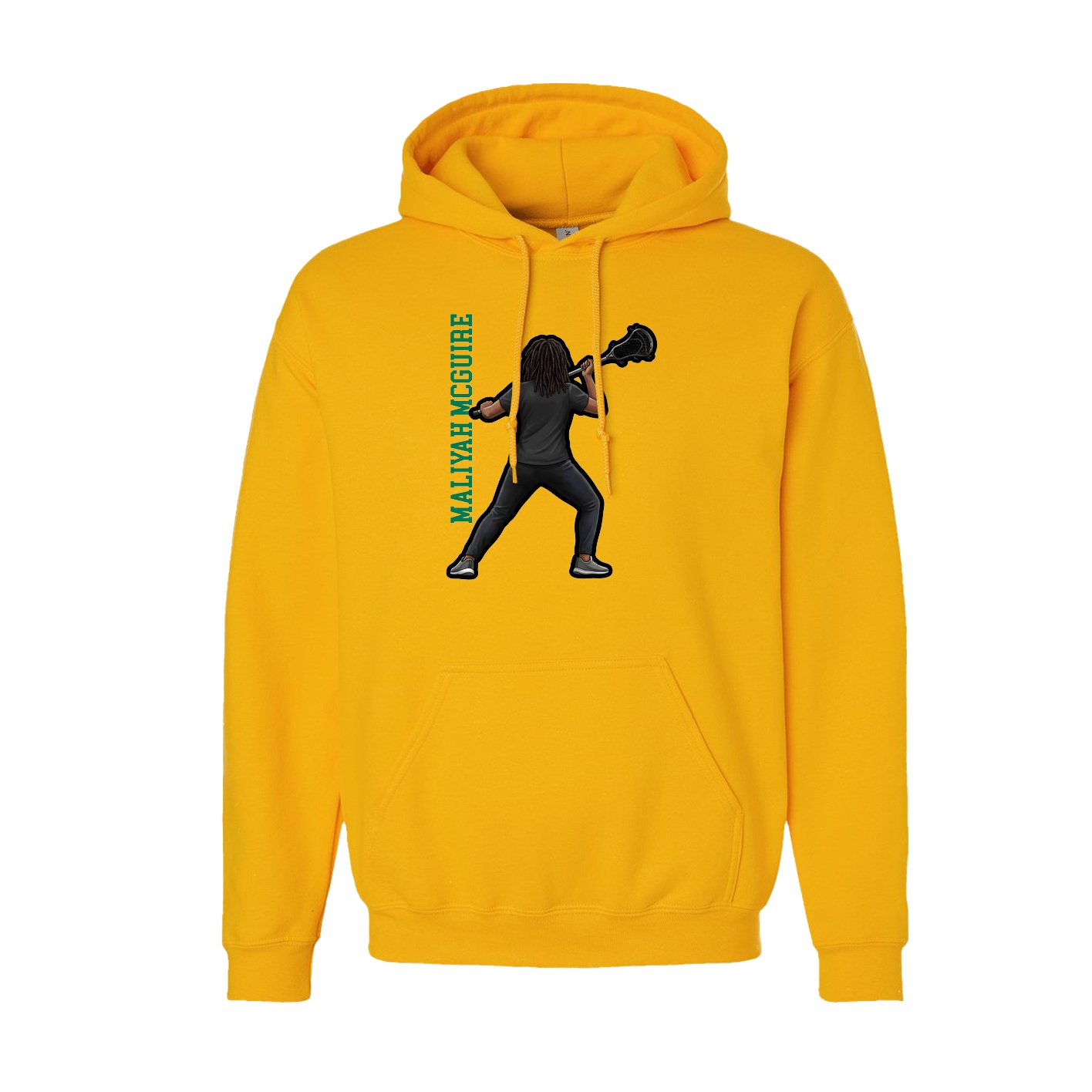 Hoodie — Name Vertical in Gold