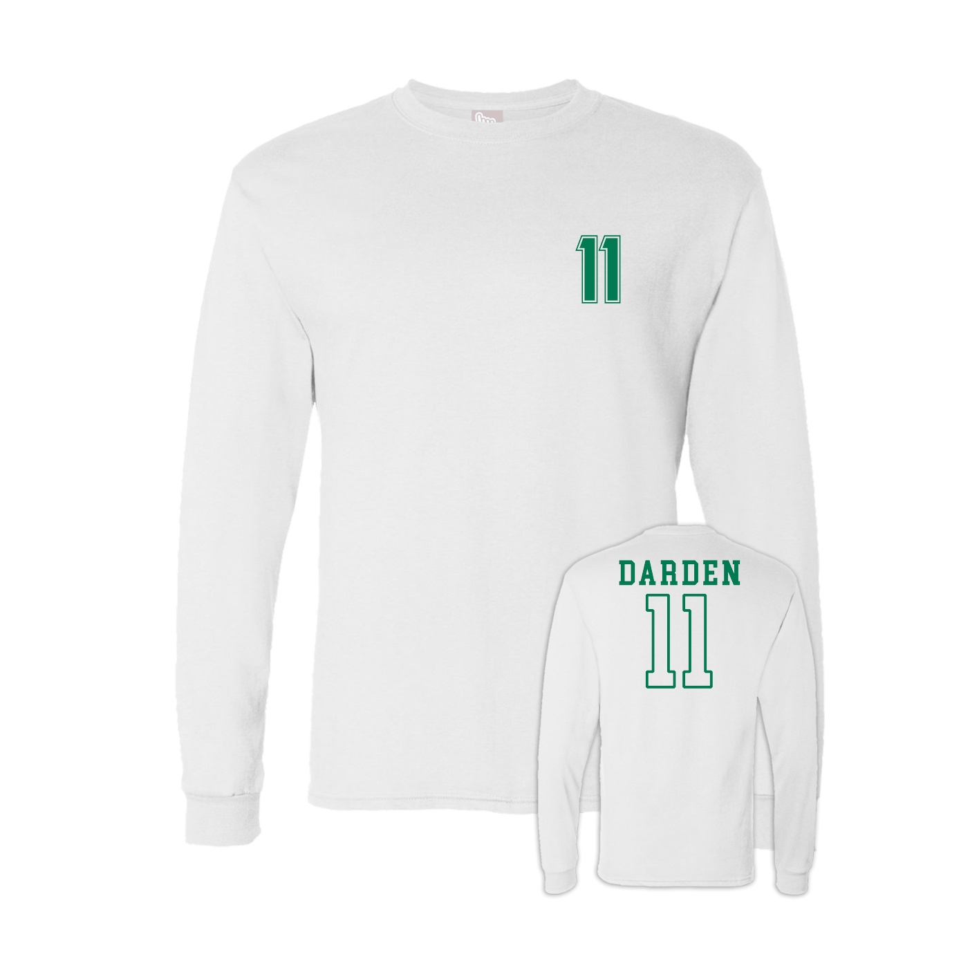 Long Sleeve Tee — Chest Back in White