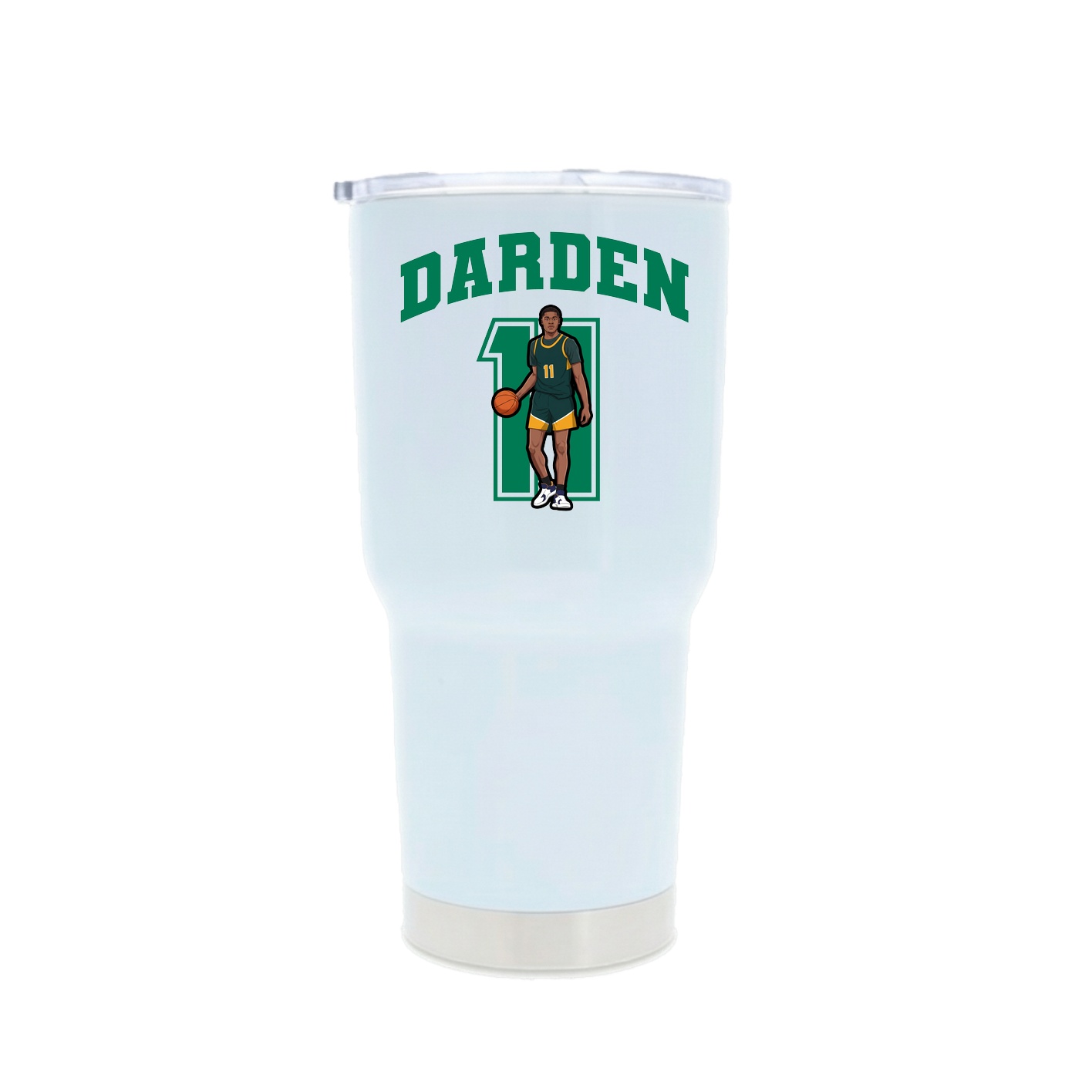30oz Stainless Steel Tumbler — Number in White