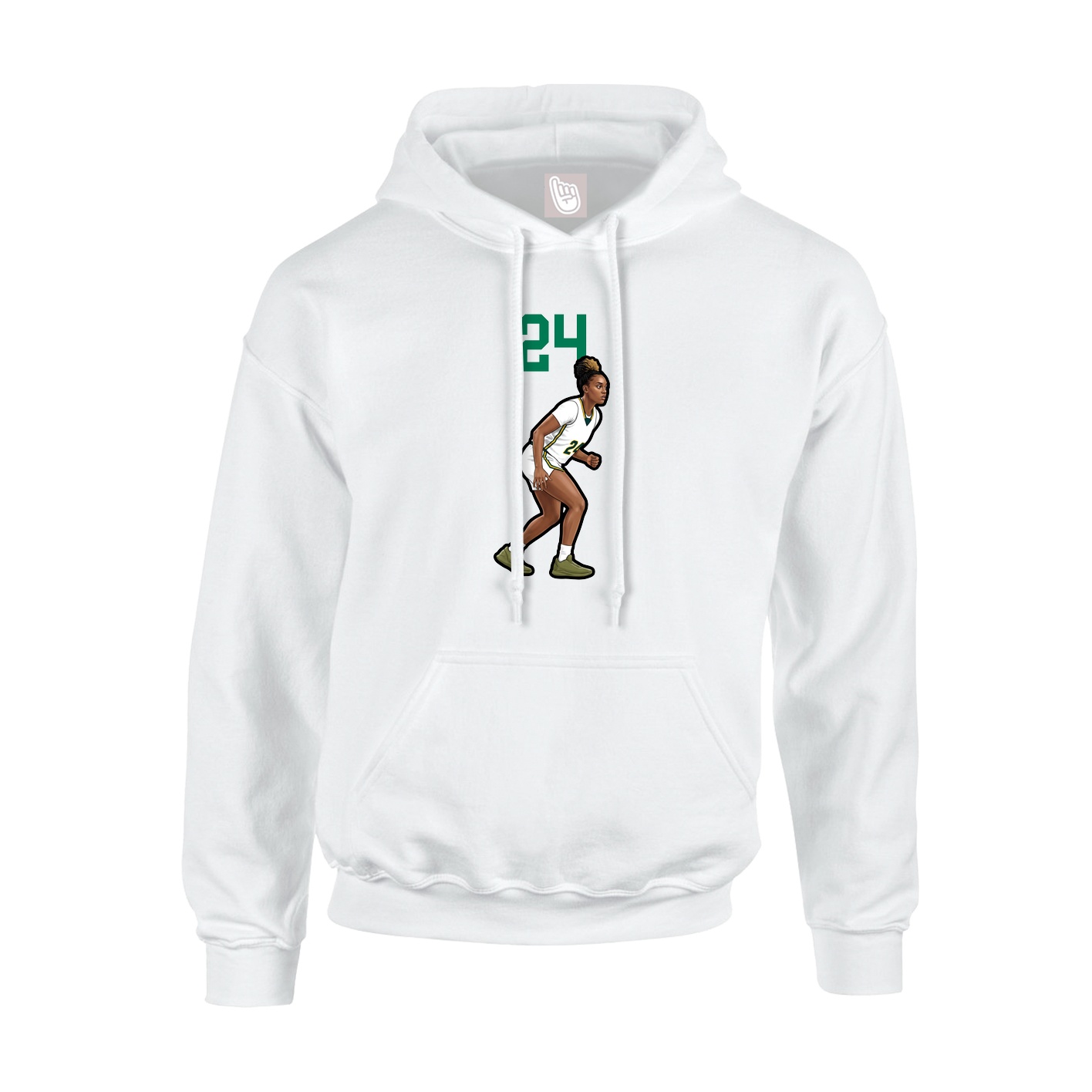 Hoodie — Number Top in White