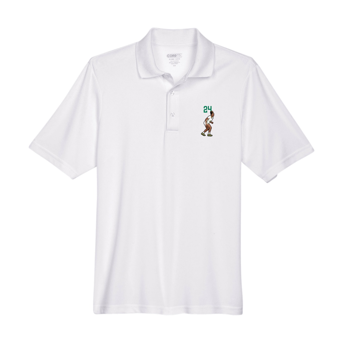 Performance Polo — Number Top in White