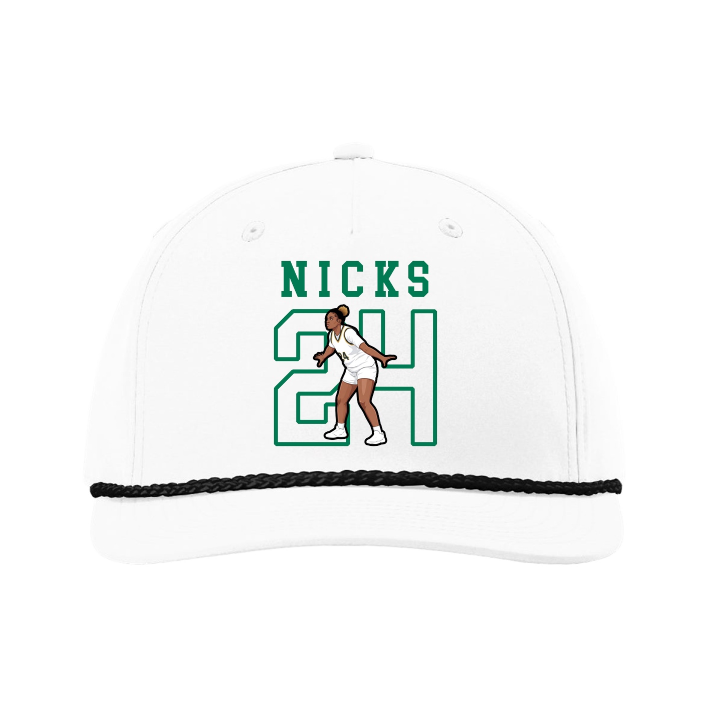 Five-Panel Classic Rope Cap — Shirsey in White
