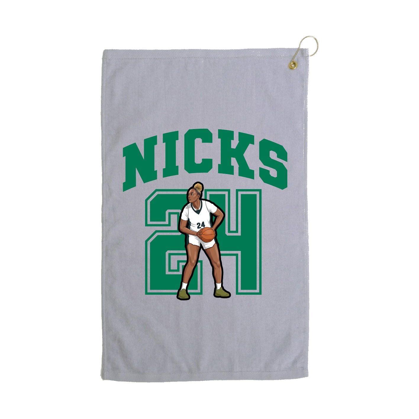 Golf Towel — Number in Grey