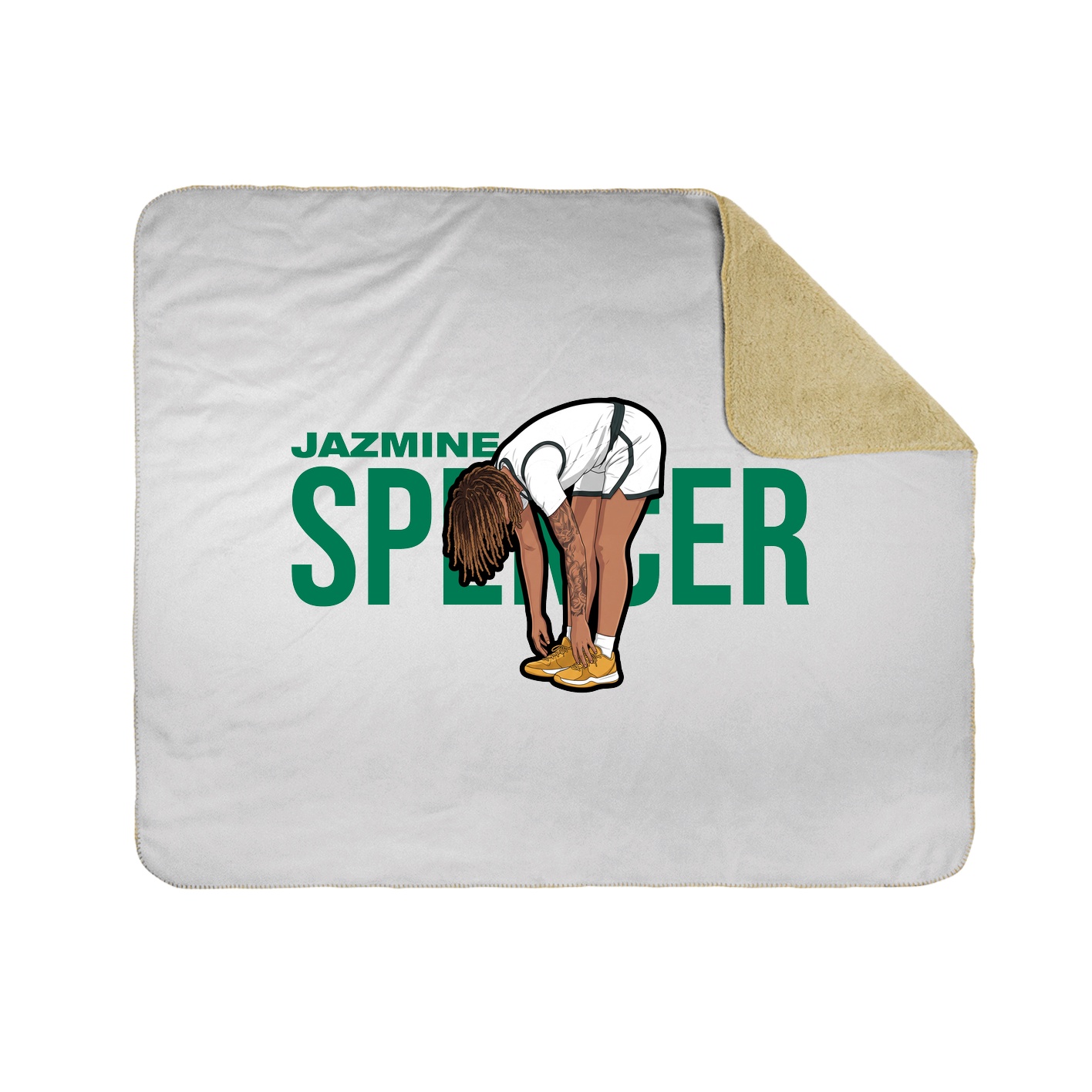 Throw Blanket — Player Name in White