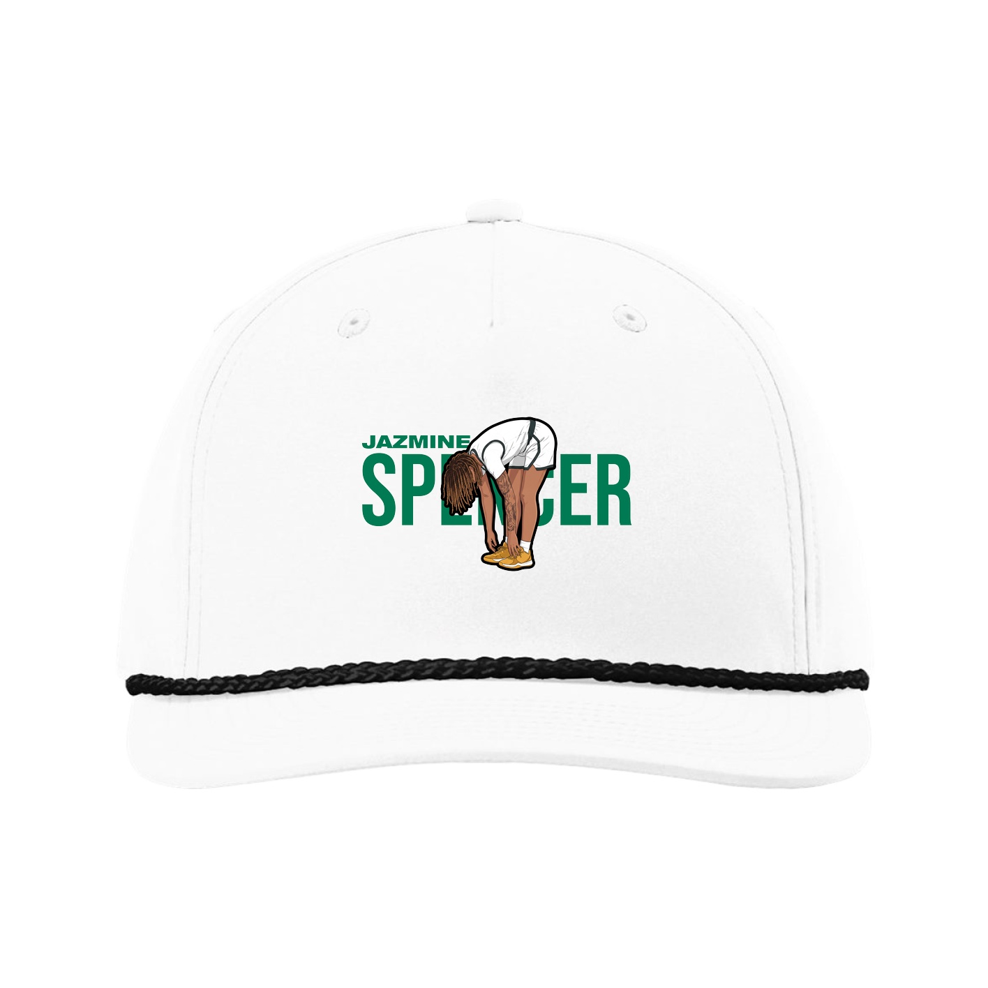 Five-Panel Classic Rope Cap — Player Name in White