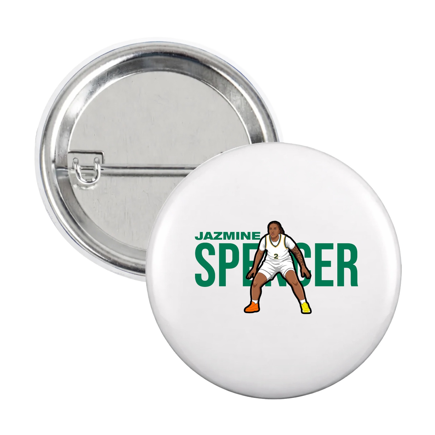 Game Day Button — Player Name in White
