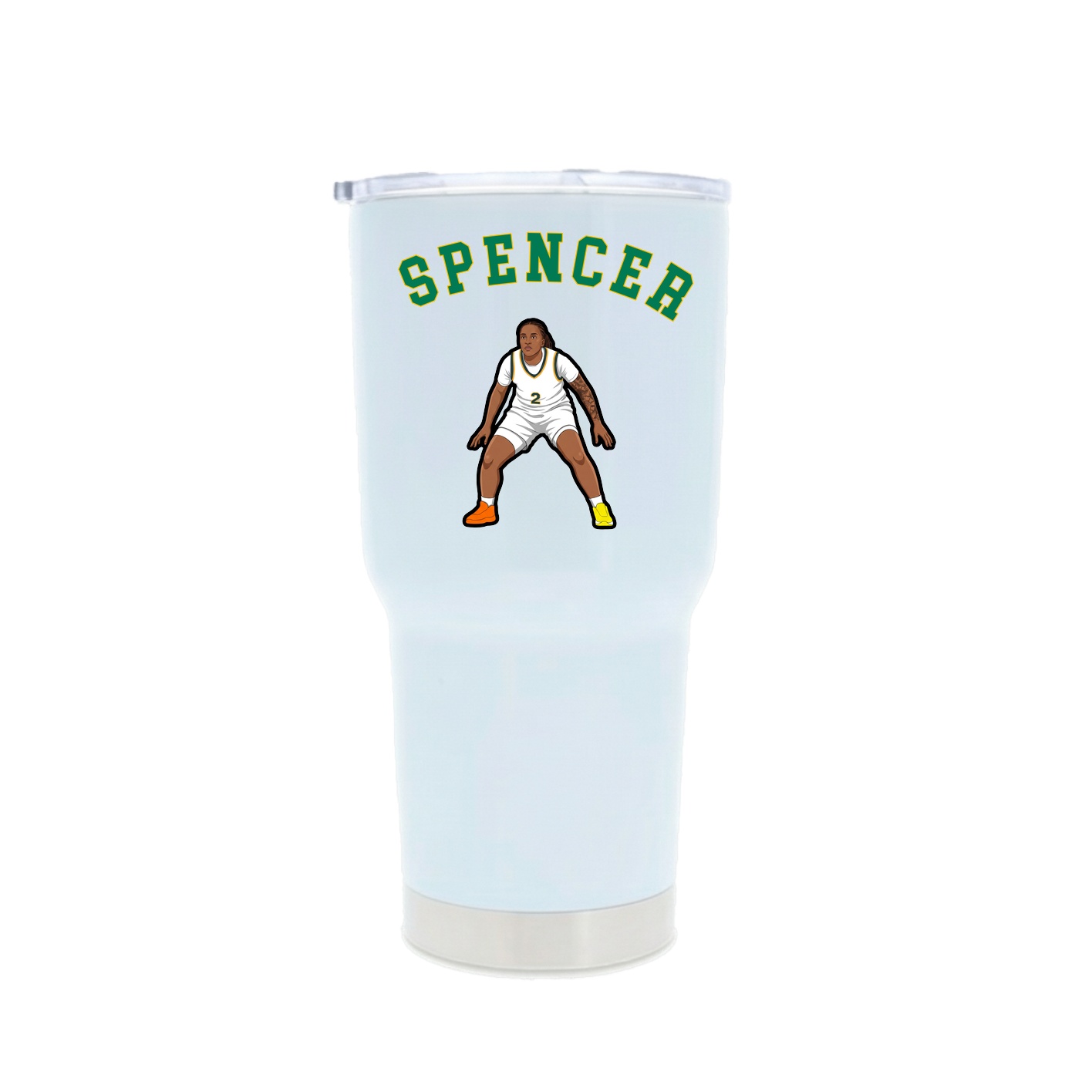 30oz Stainless Steel Tumbler — Shirsey Arch in White