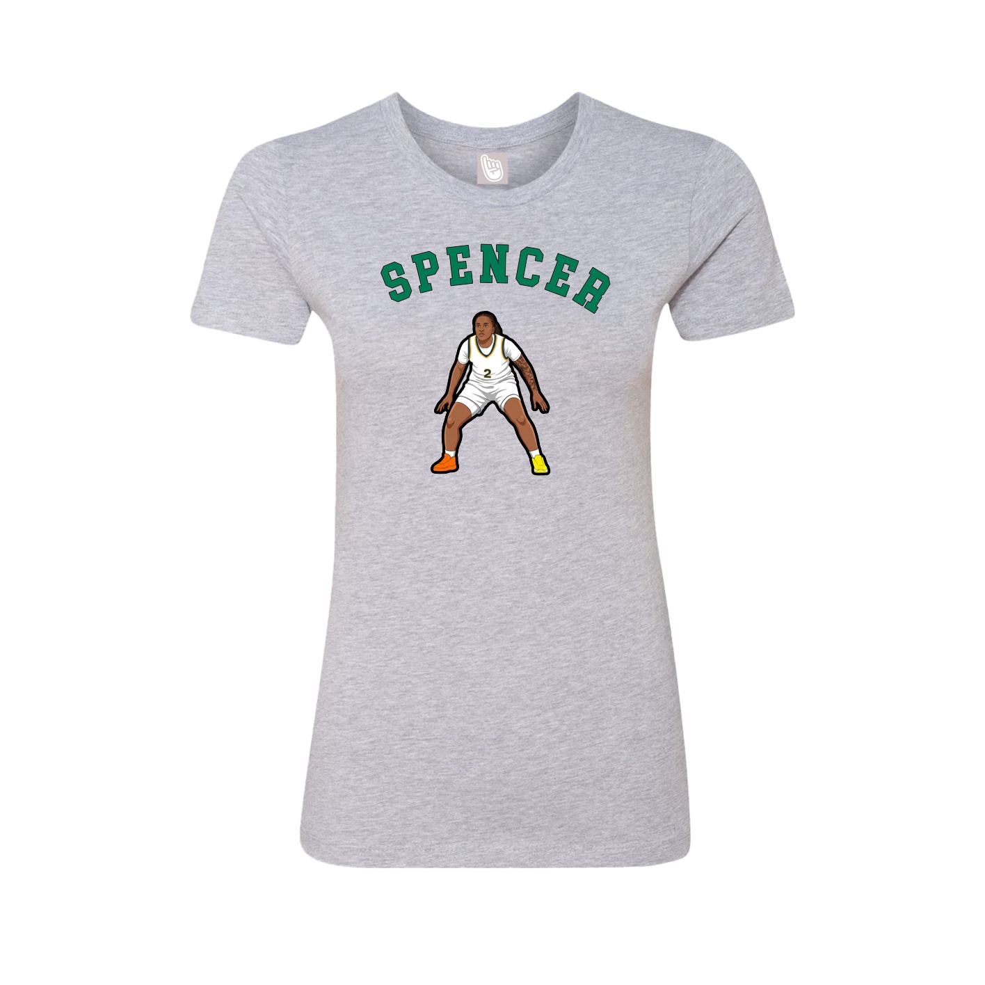 Fitted Women's Tee — Shirsey Arch in Grey