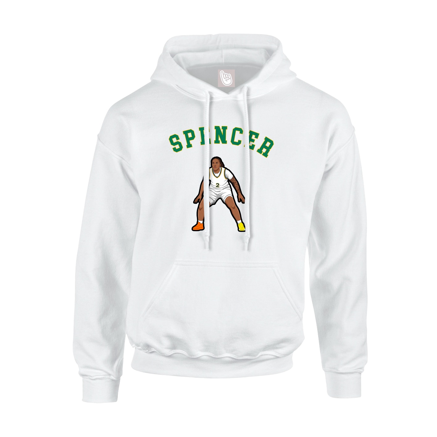 Hoodie — Shirsey Arch in White