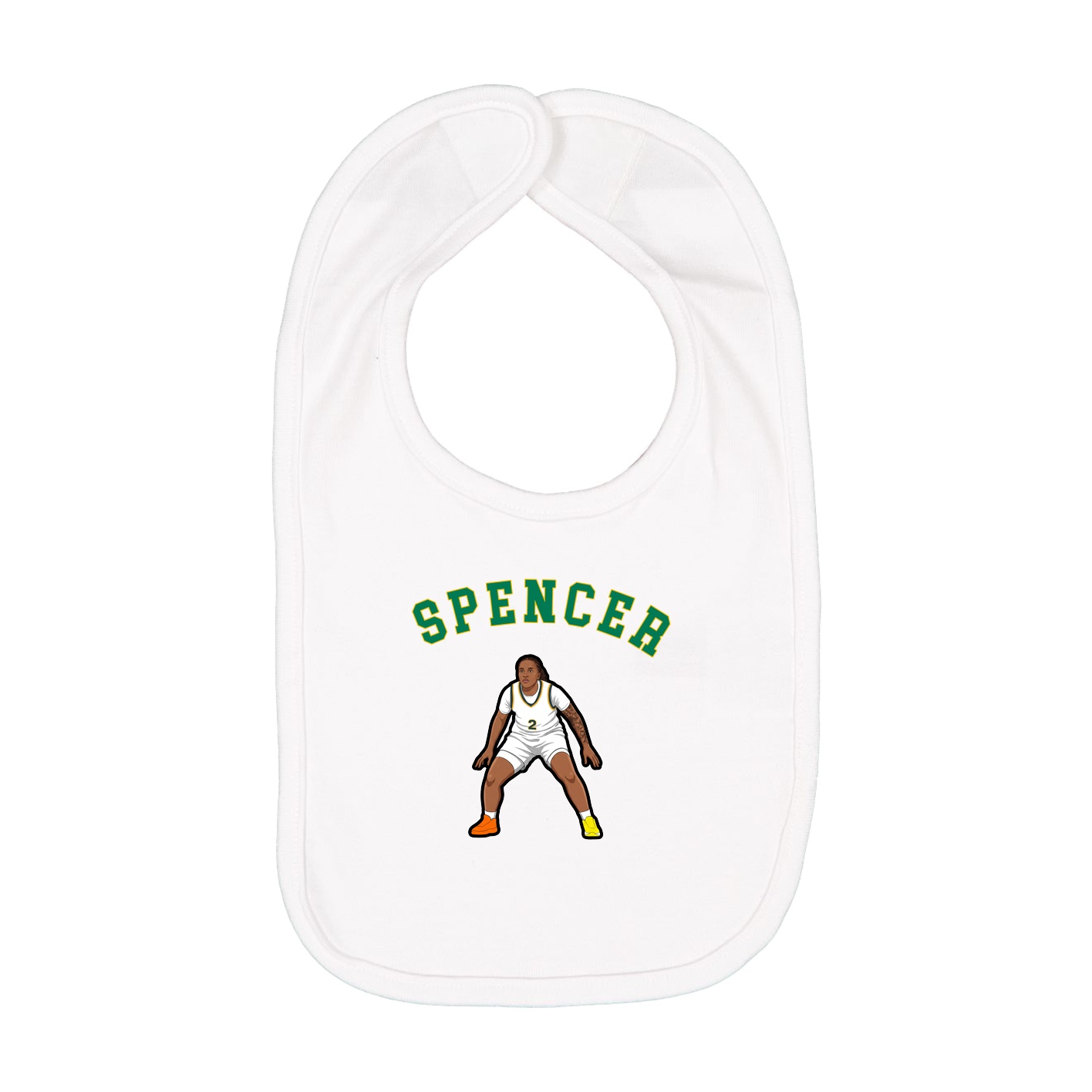 Infant Bib — Shirsey Arch in White