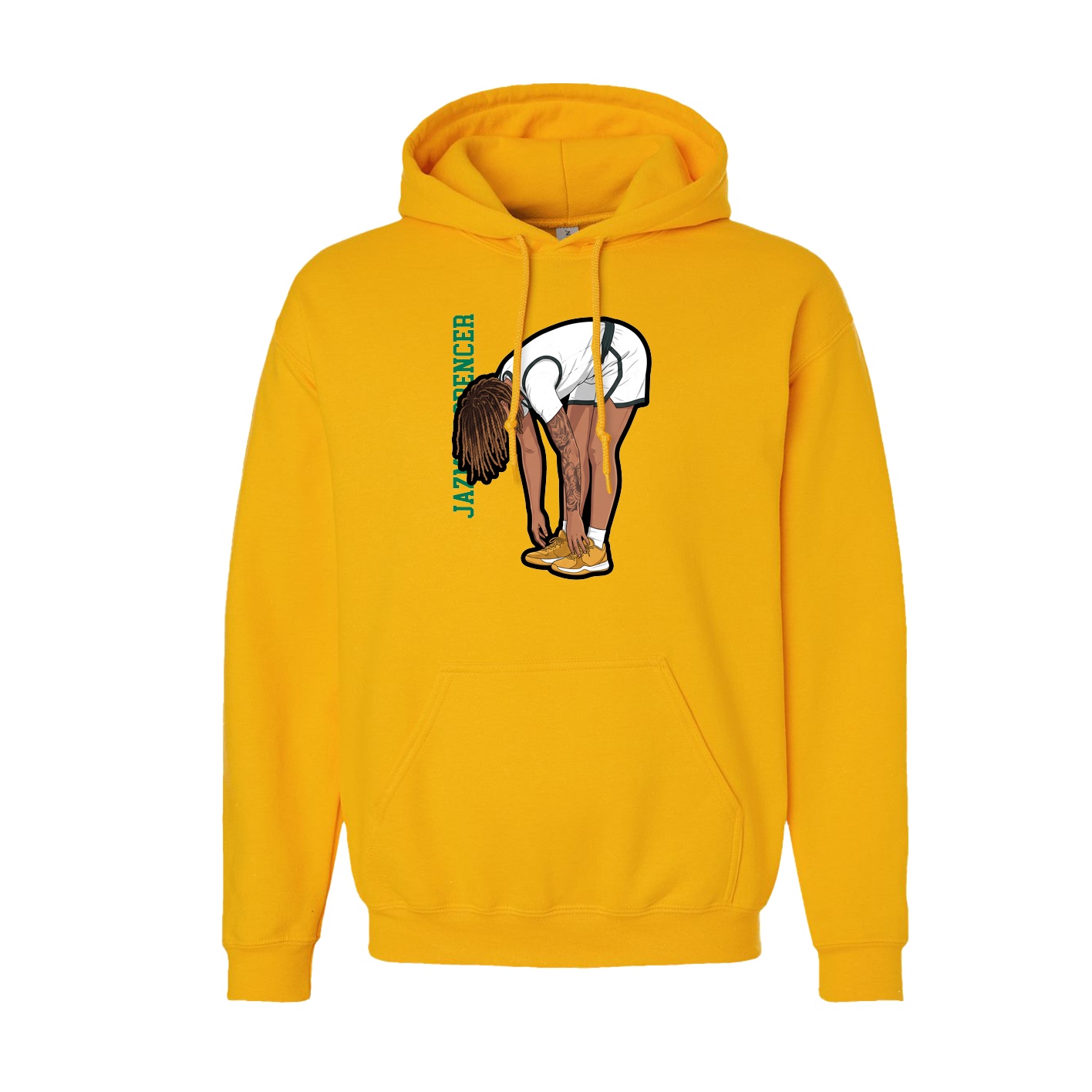 Hoodie — Name Vertical in Gold