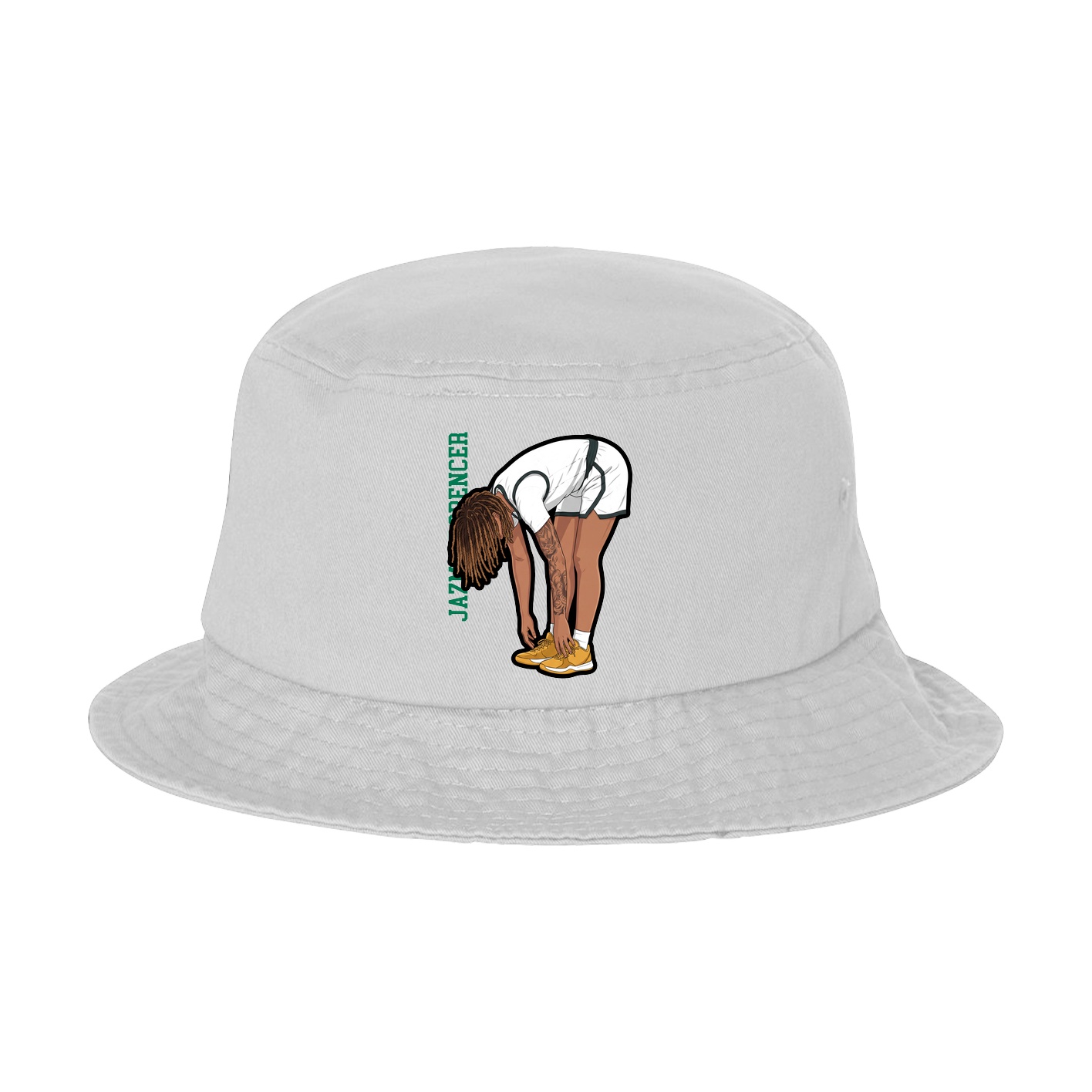 Bucket Cap — Name Vertical in White