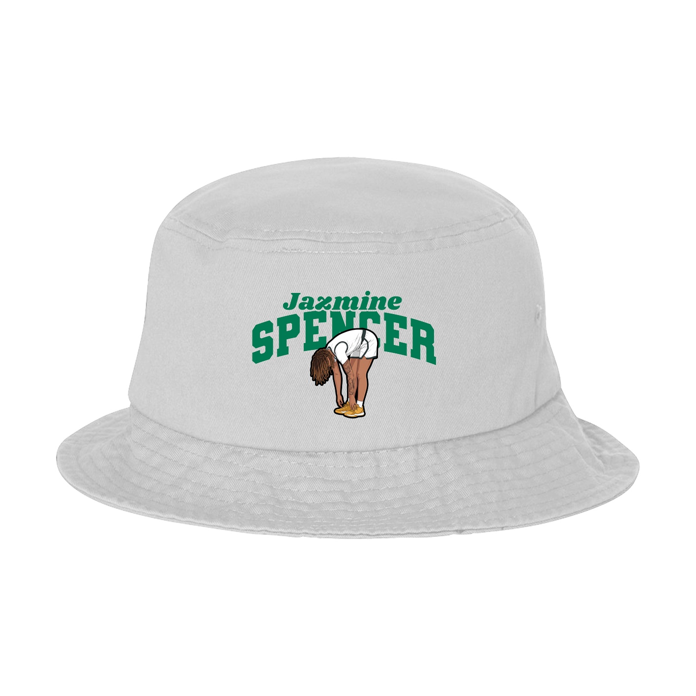 Bucket Cap — Signature Arch in White