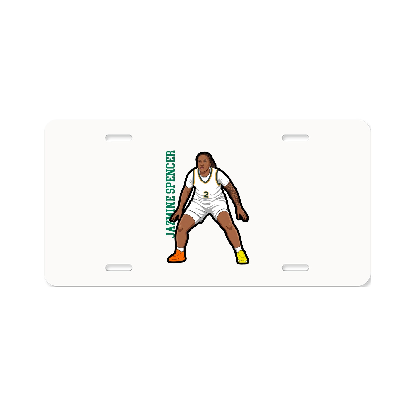 License Plate — Name Vertical in Classic
