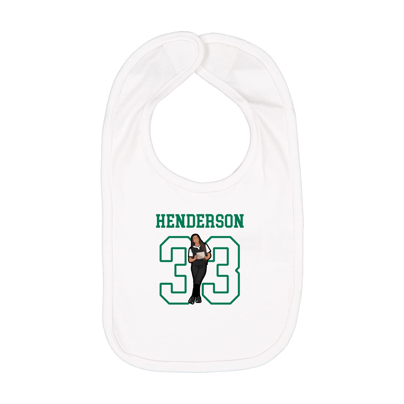 Infant Bib — Shirsey in White