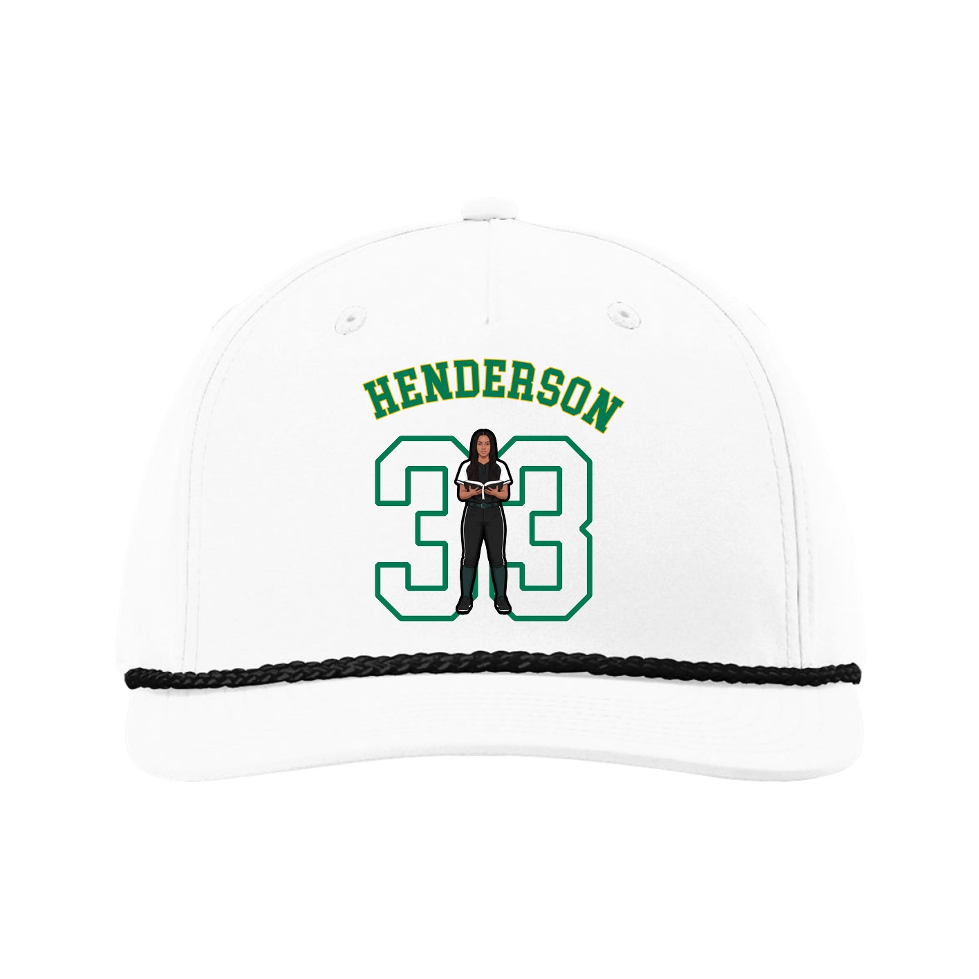 Five-Panel Classic Rope Cap — Shirsey Arch in White