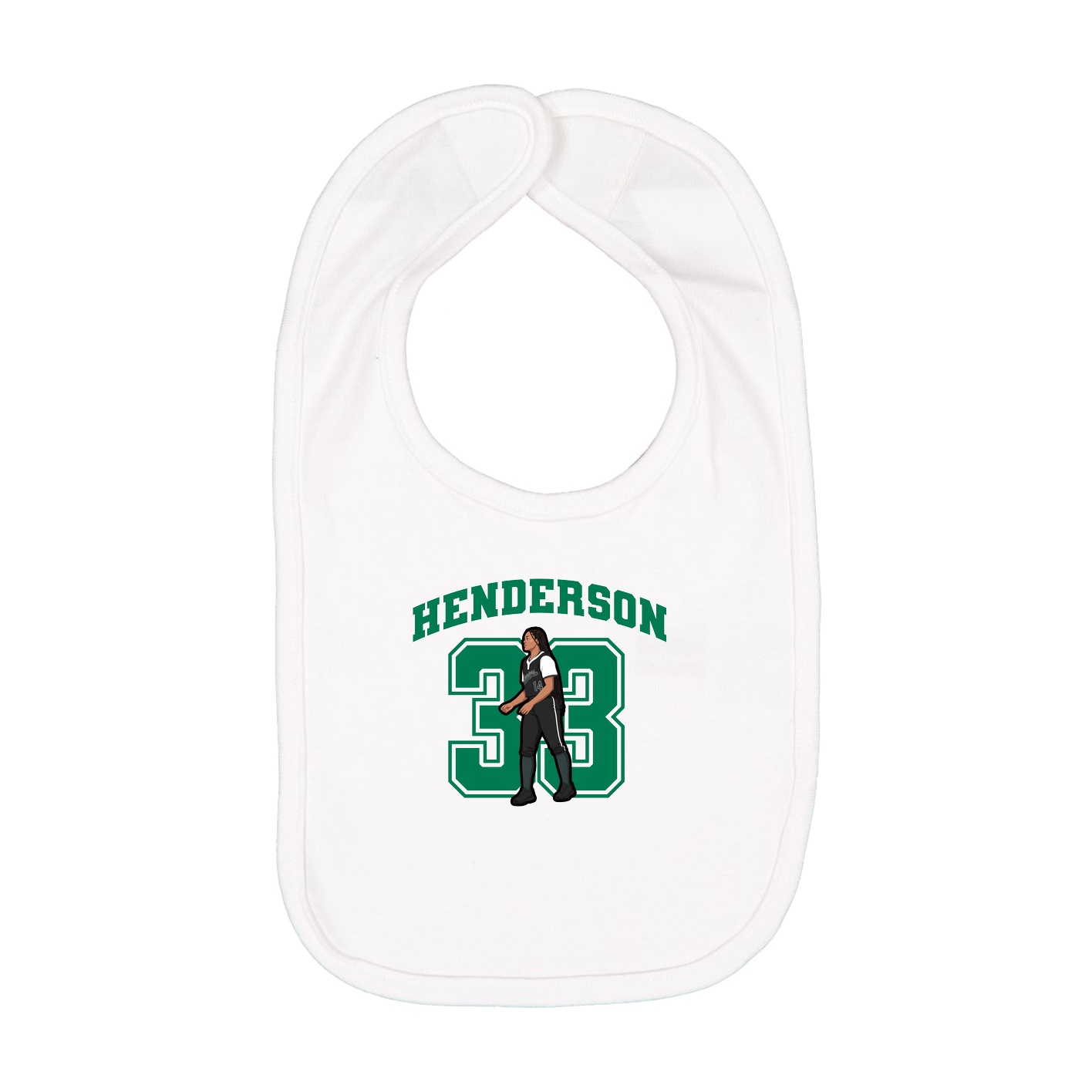 Infant Bib — Number in White
