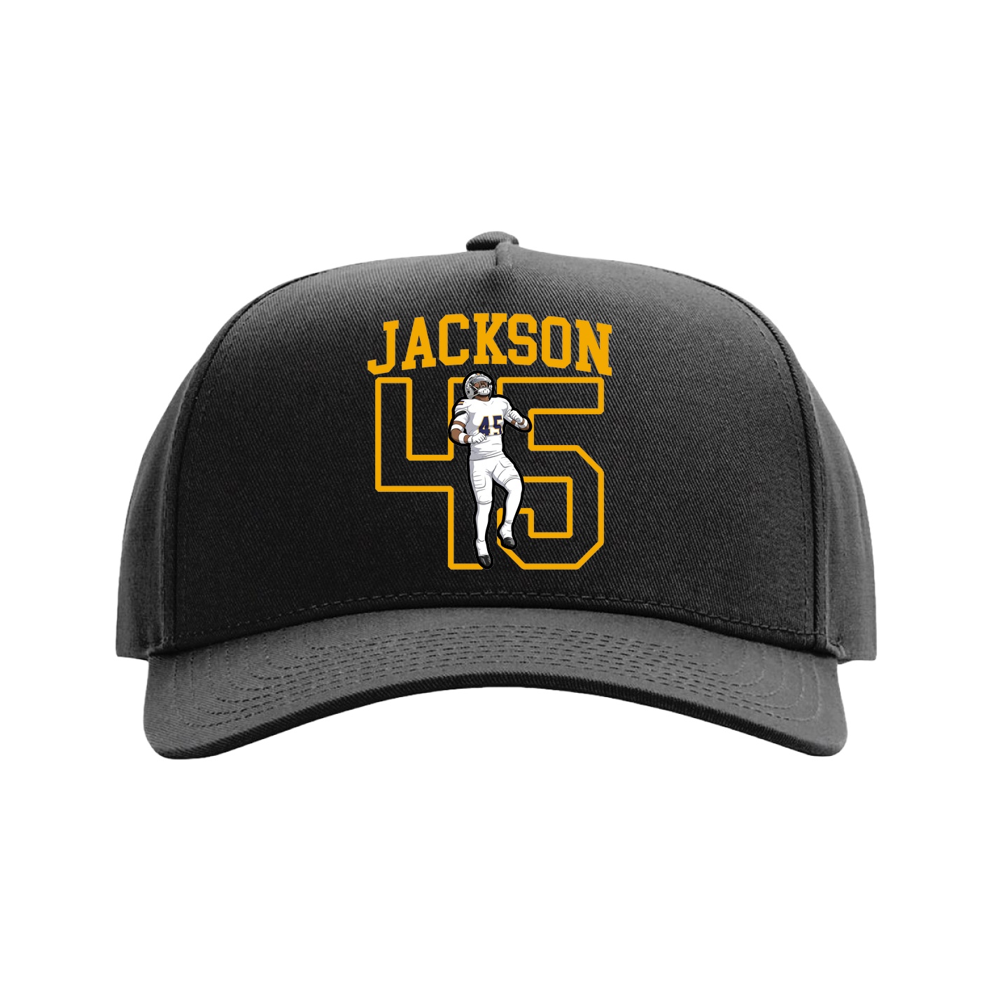 Full Fabric Five-Panel Champ Cap — Shirsey in Black