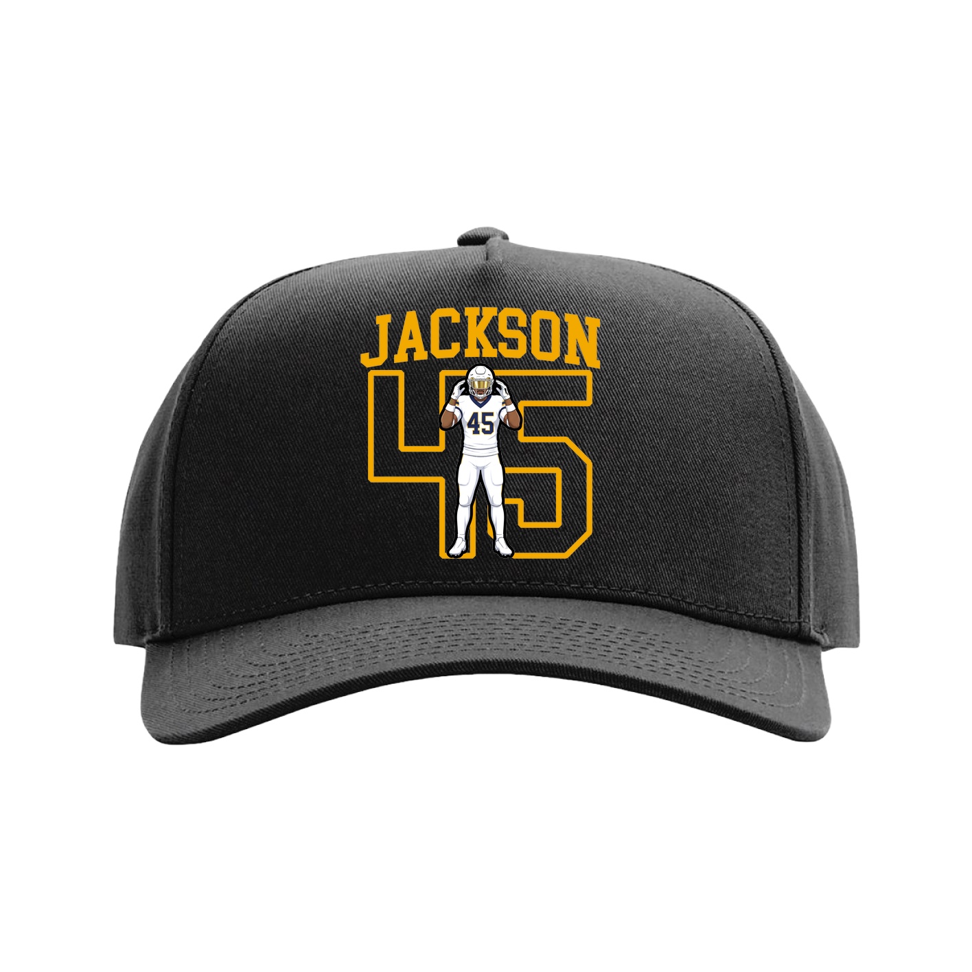 Full Fabric Five-Panel Champ Cap — Shirsey in Black