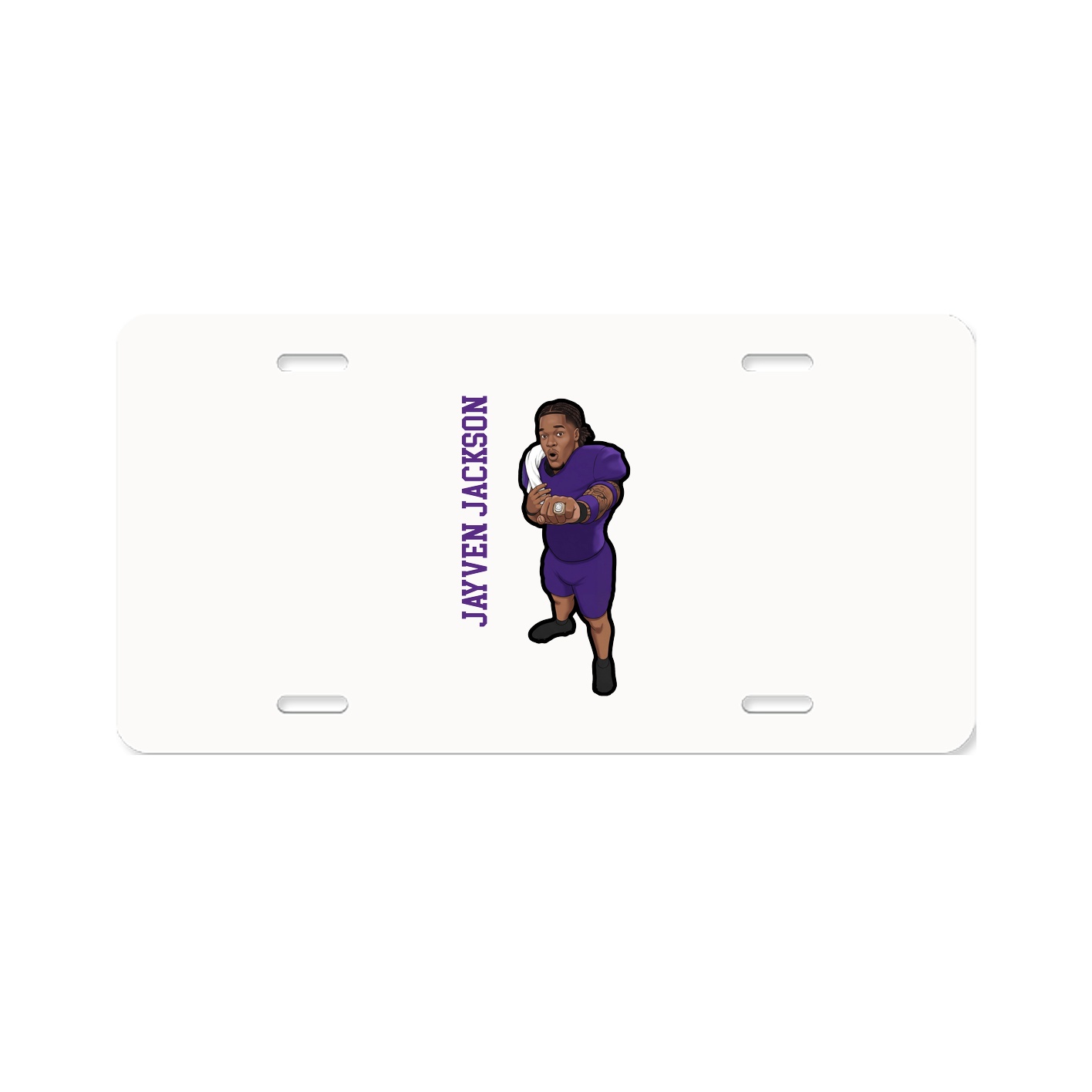 License Plate — Name Vertical in Classic
