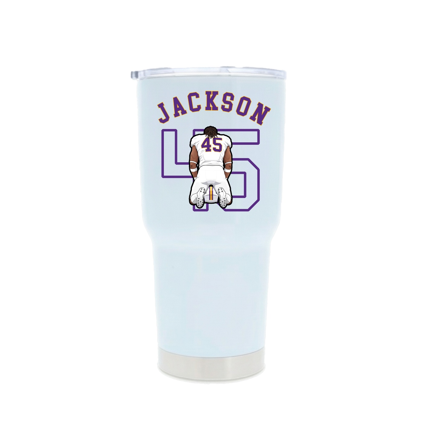 30oz Stainless Steel Tumbler — Shirsey Arch in White