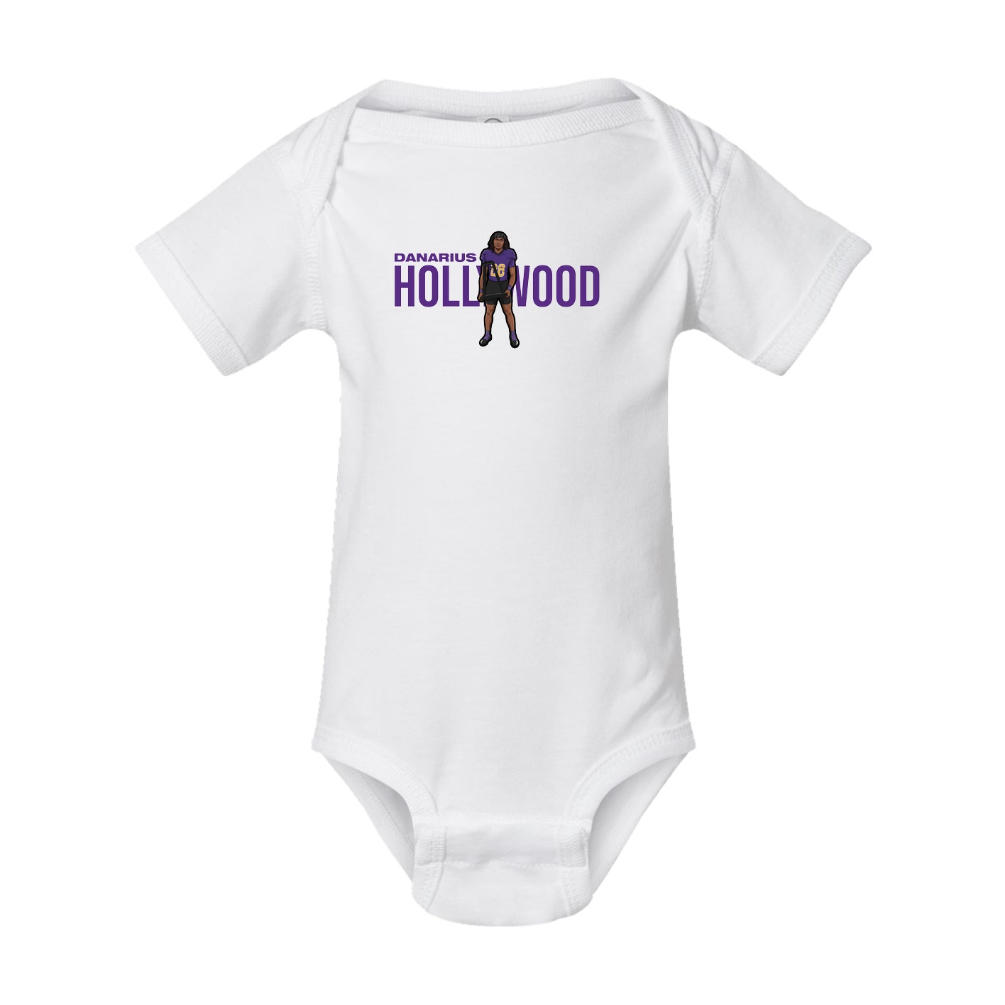Baby Onesie — Player Name in White