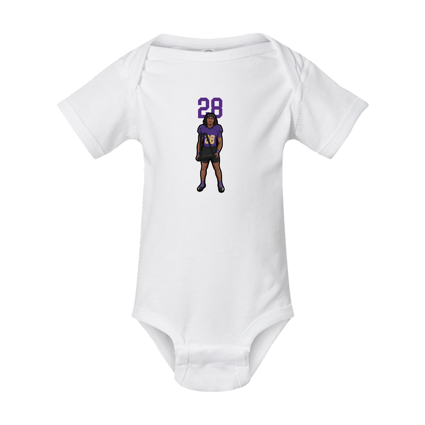 Baby Onesie — Number Top in White