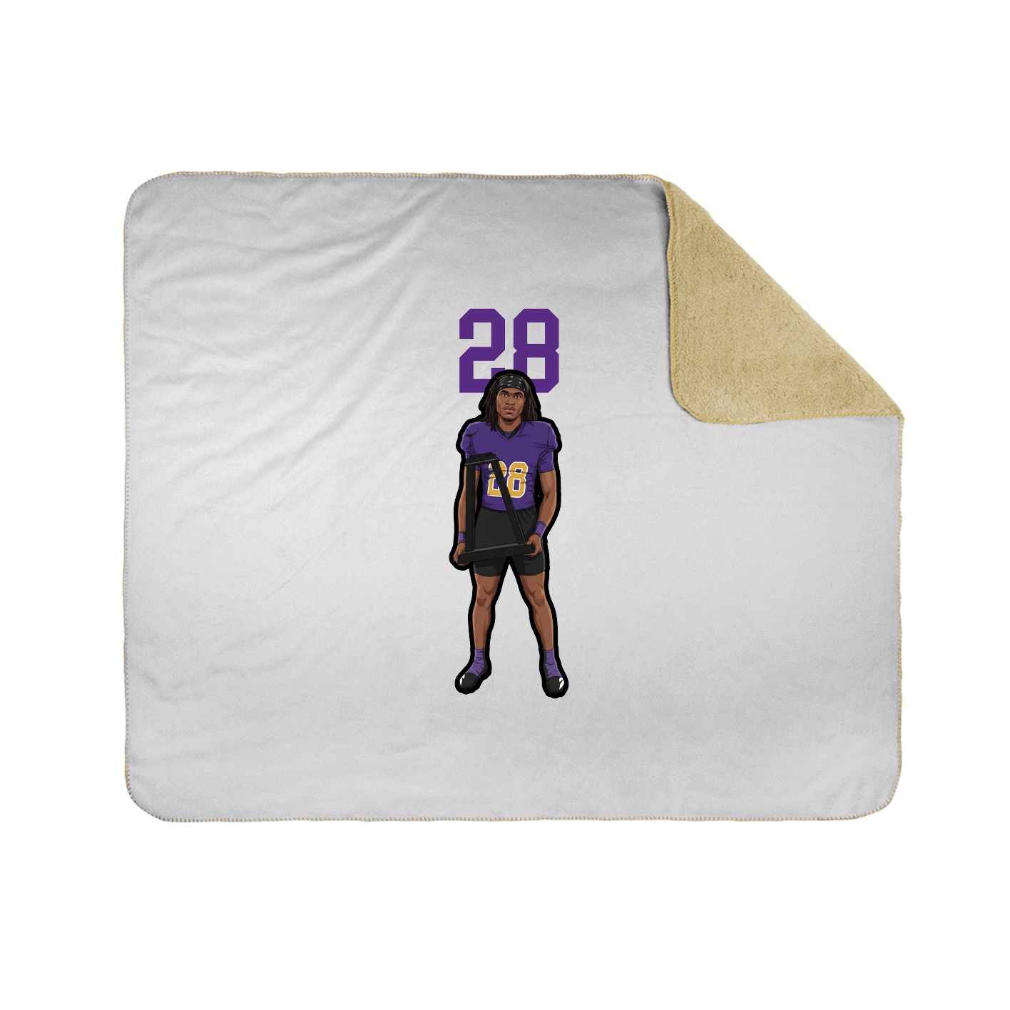 Throw Blanket — Number Top in White