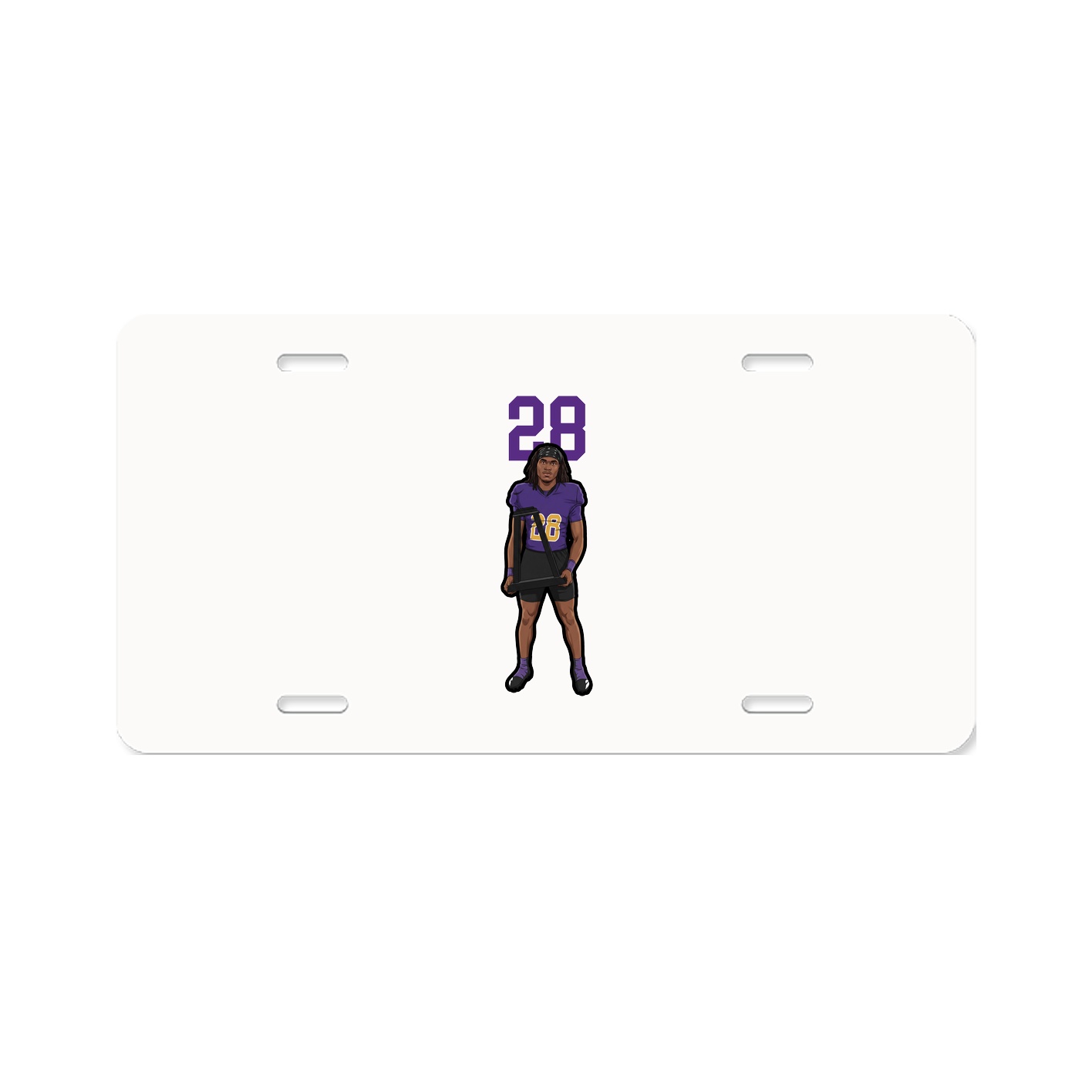 License Plate — Number Top in Classic
