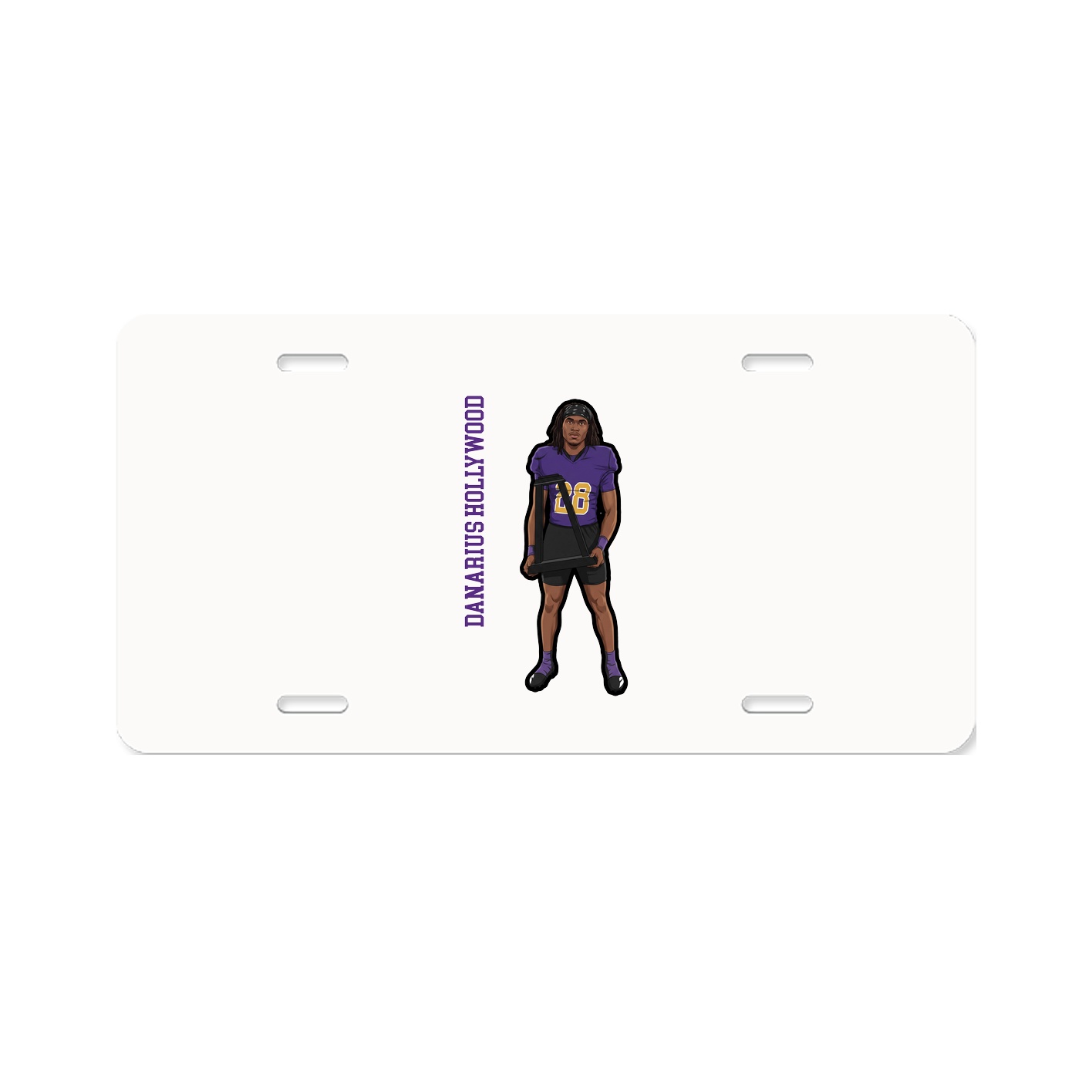 License Plate — Name Vertical in Classic