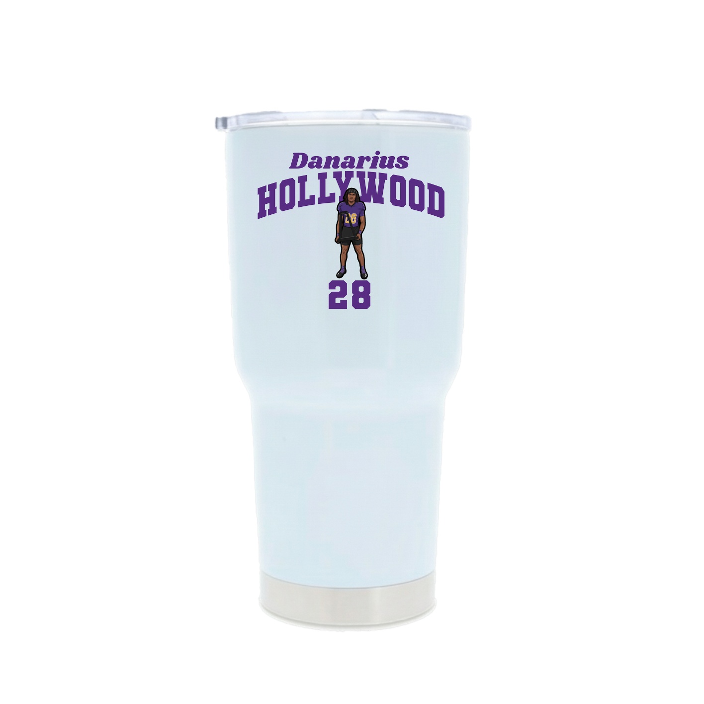 30oz Stainless Steel Tumbler — Signature Arch in White