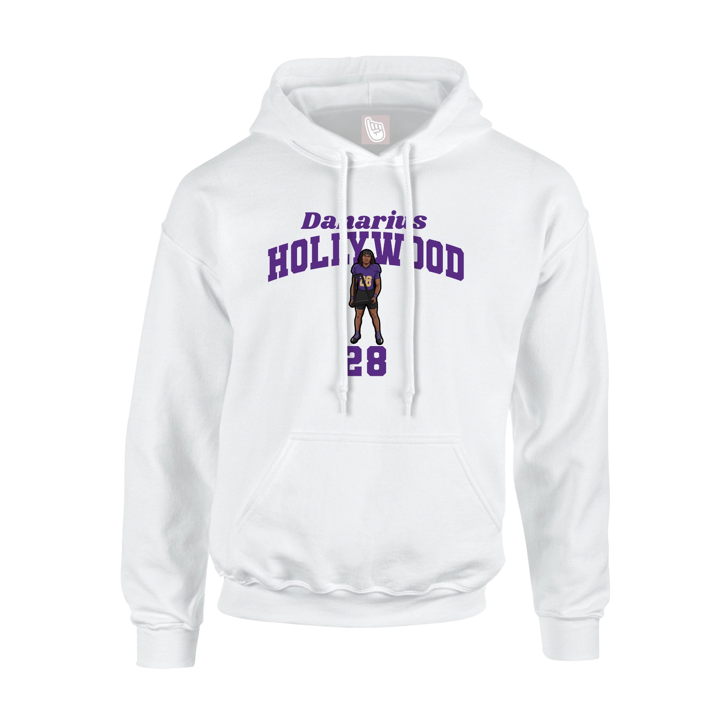Hoodie — Signature Arch in White