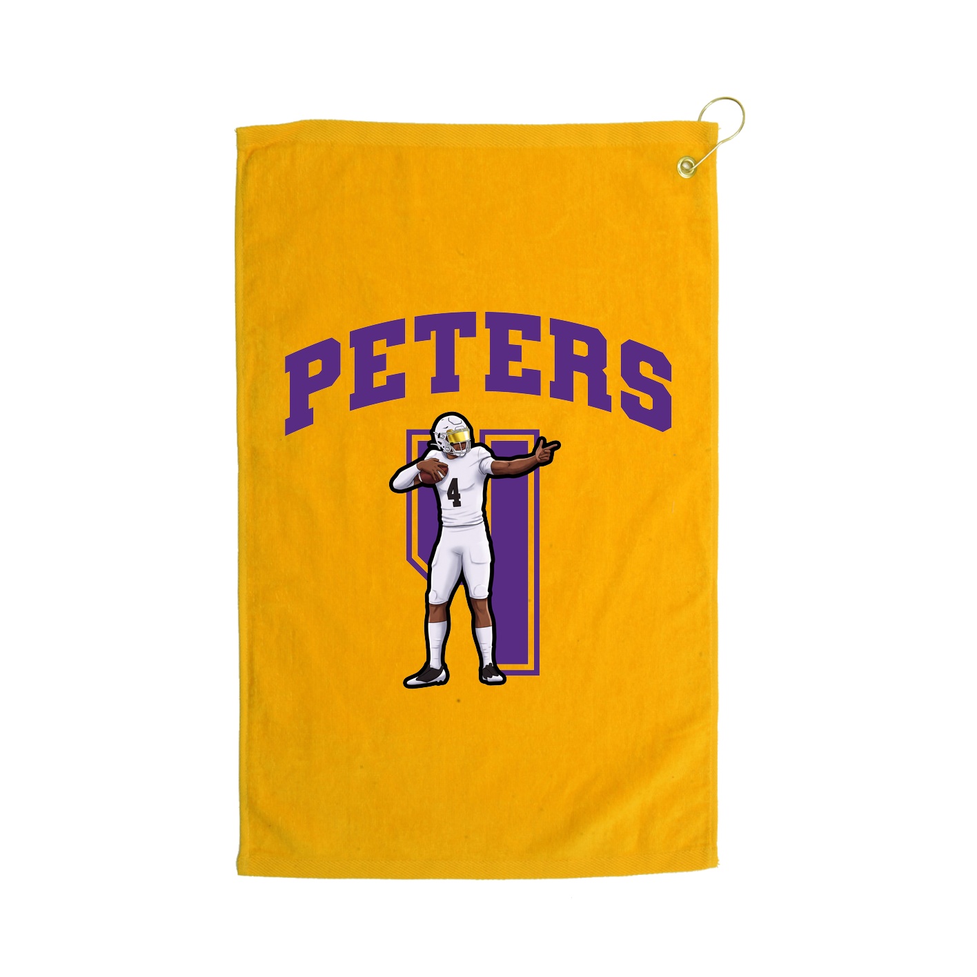 Golf Towel — Number in Gold