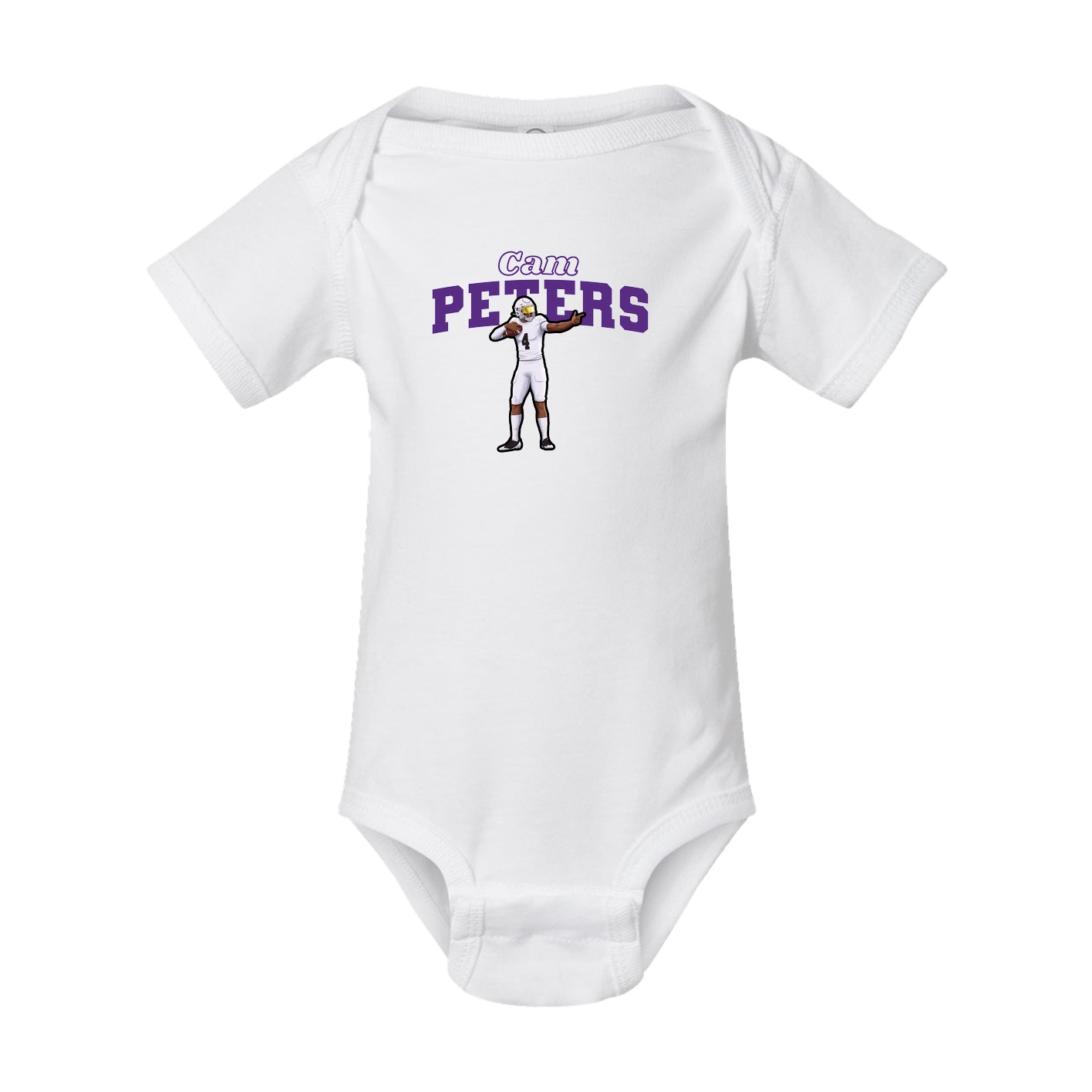 Baby Onesie — Name Arch in White