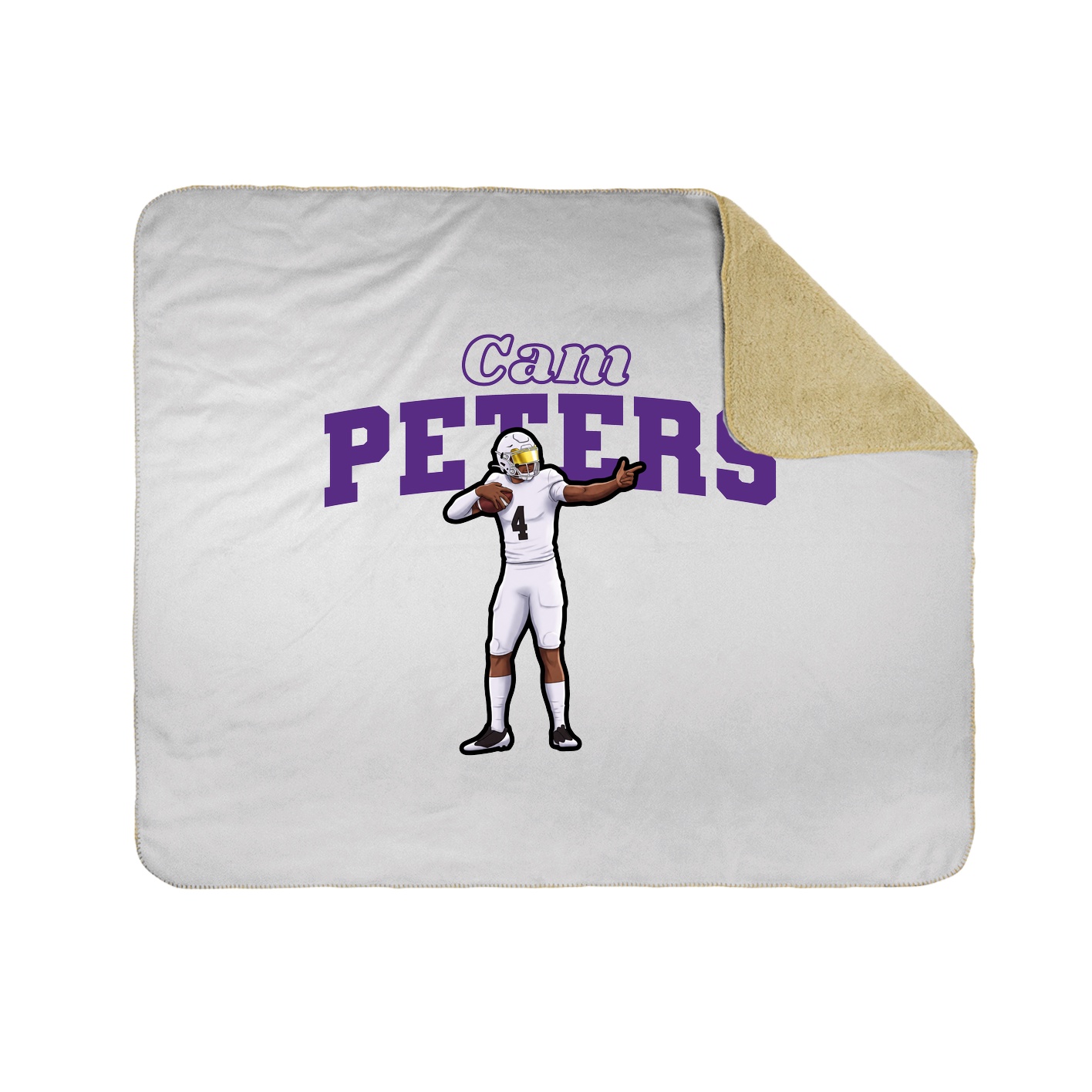 Throw Blanket — Name Arch in White