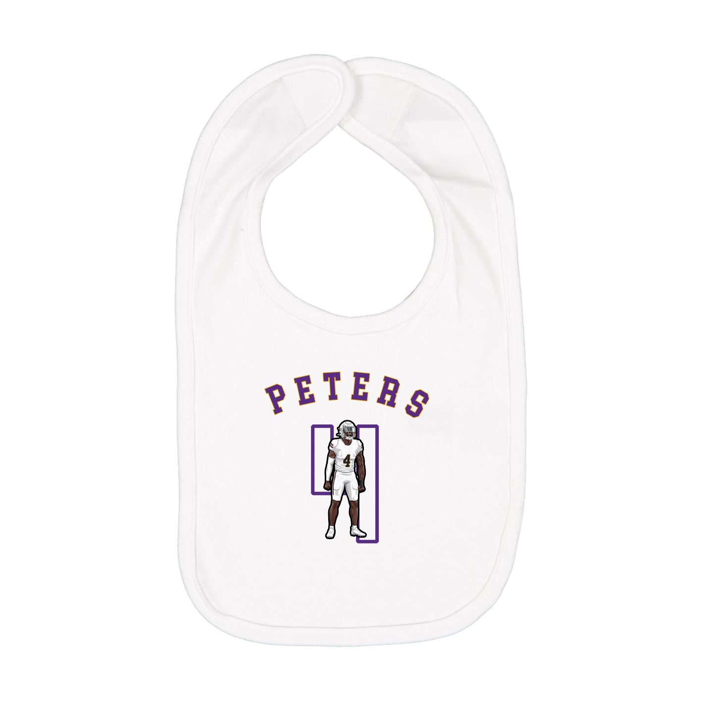 Infant Bib — Shirsey Arch in White