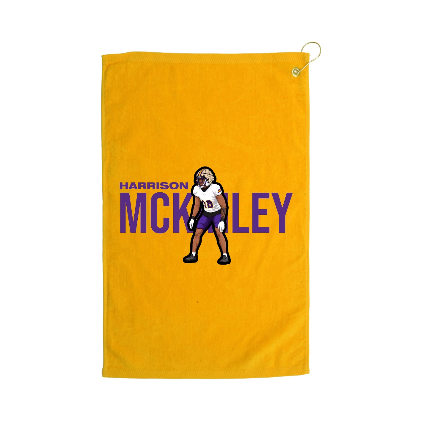 Golf Towel — Player Name in Gold