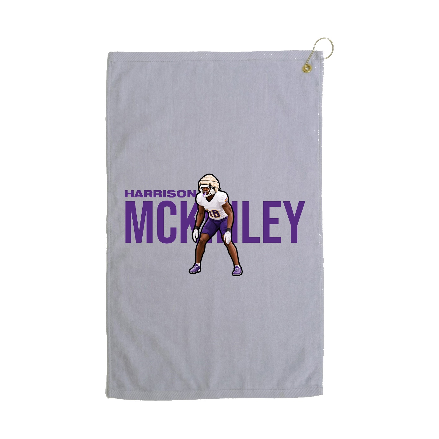 Golf Towel — Player Name in Grey