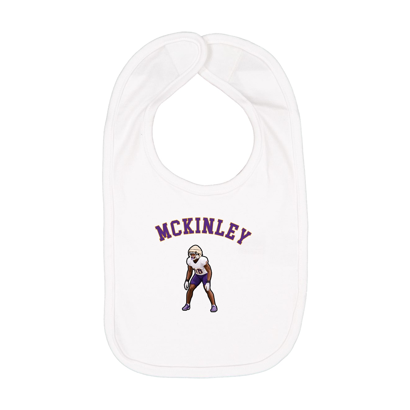 Infant Bib — Shirsey Arch in White