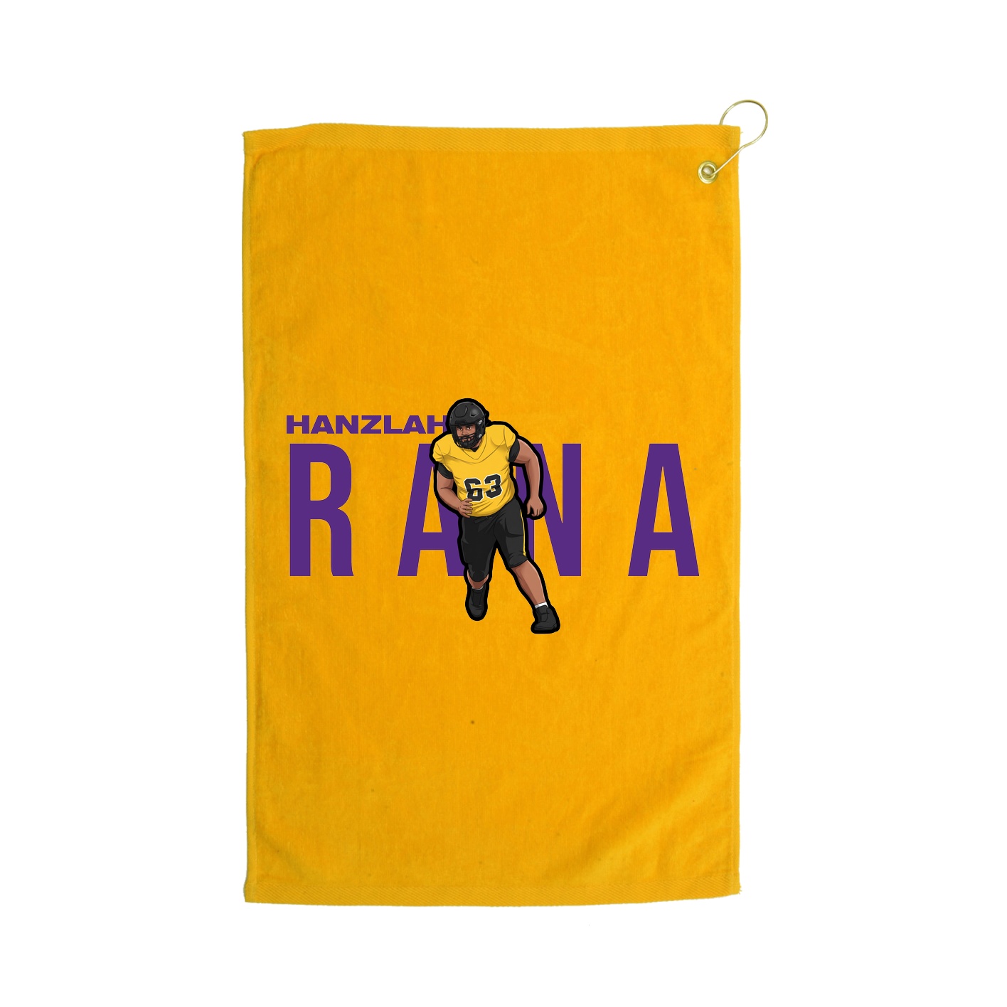 Golf Towel — Player Name in Gold