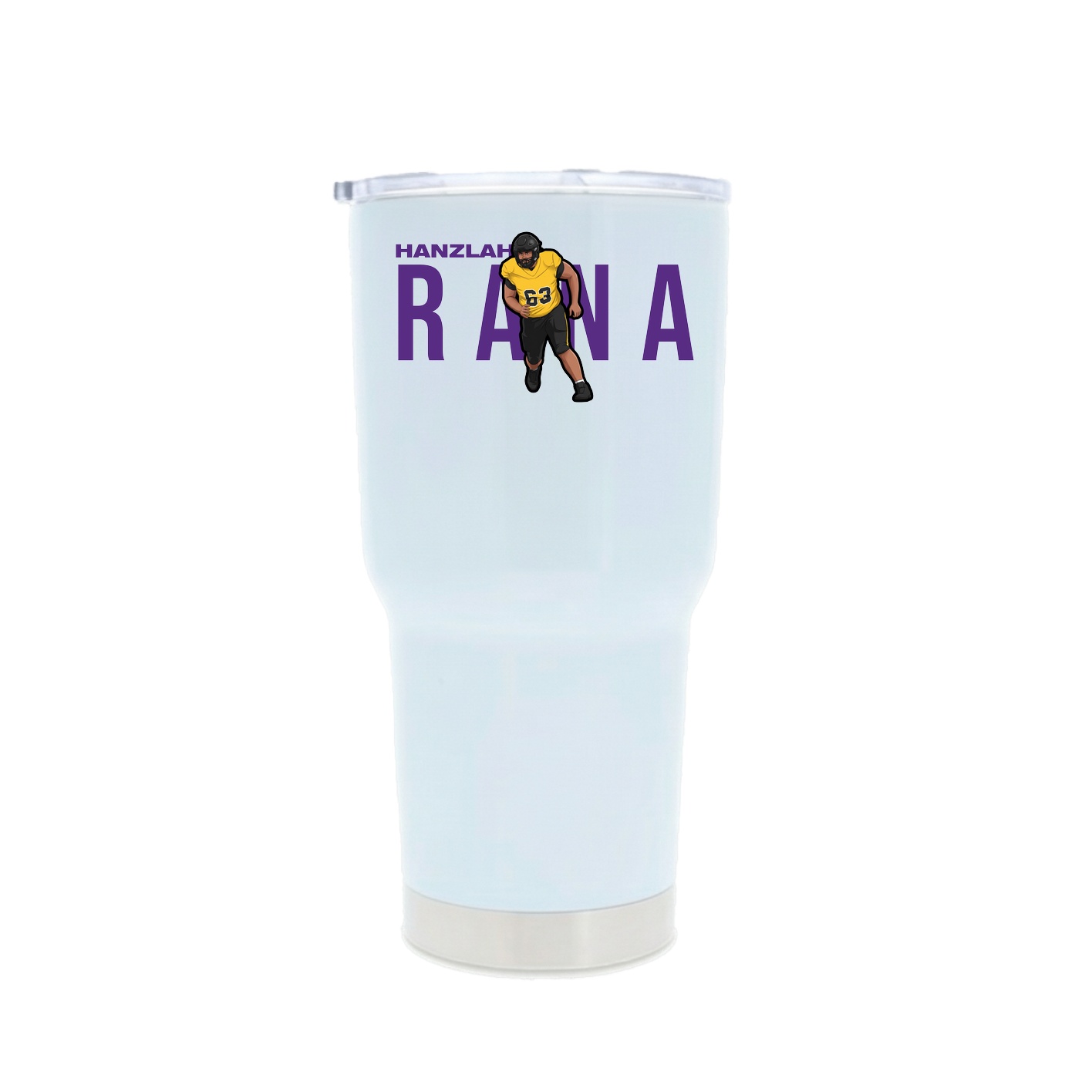 30oz Stainless Steel Tumbler — Player Name in White