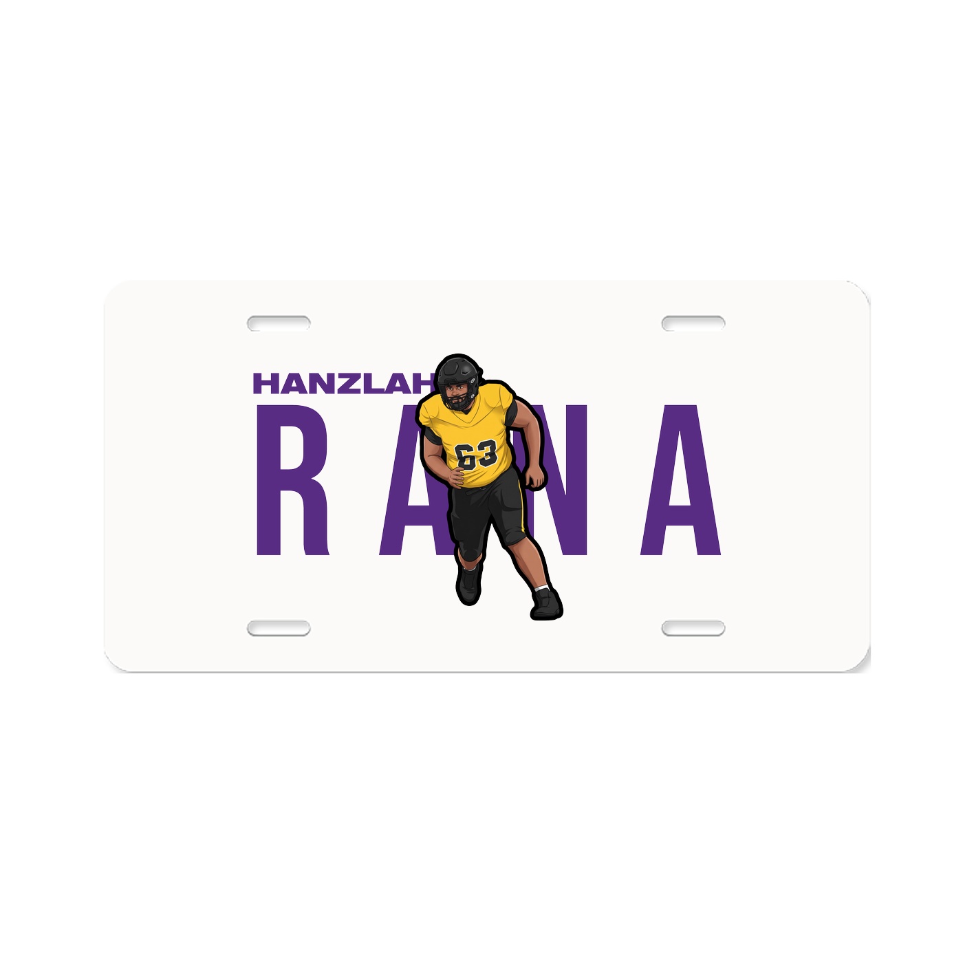 License Plate — Player Name in Classic