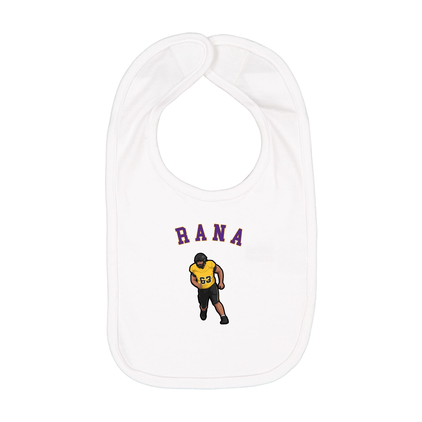 Infant Bib — Shirsey Arch in White